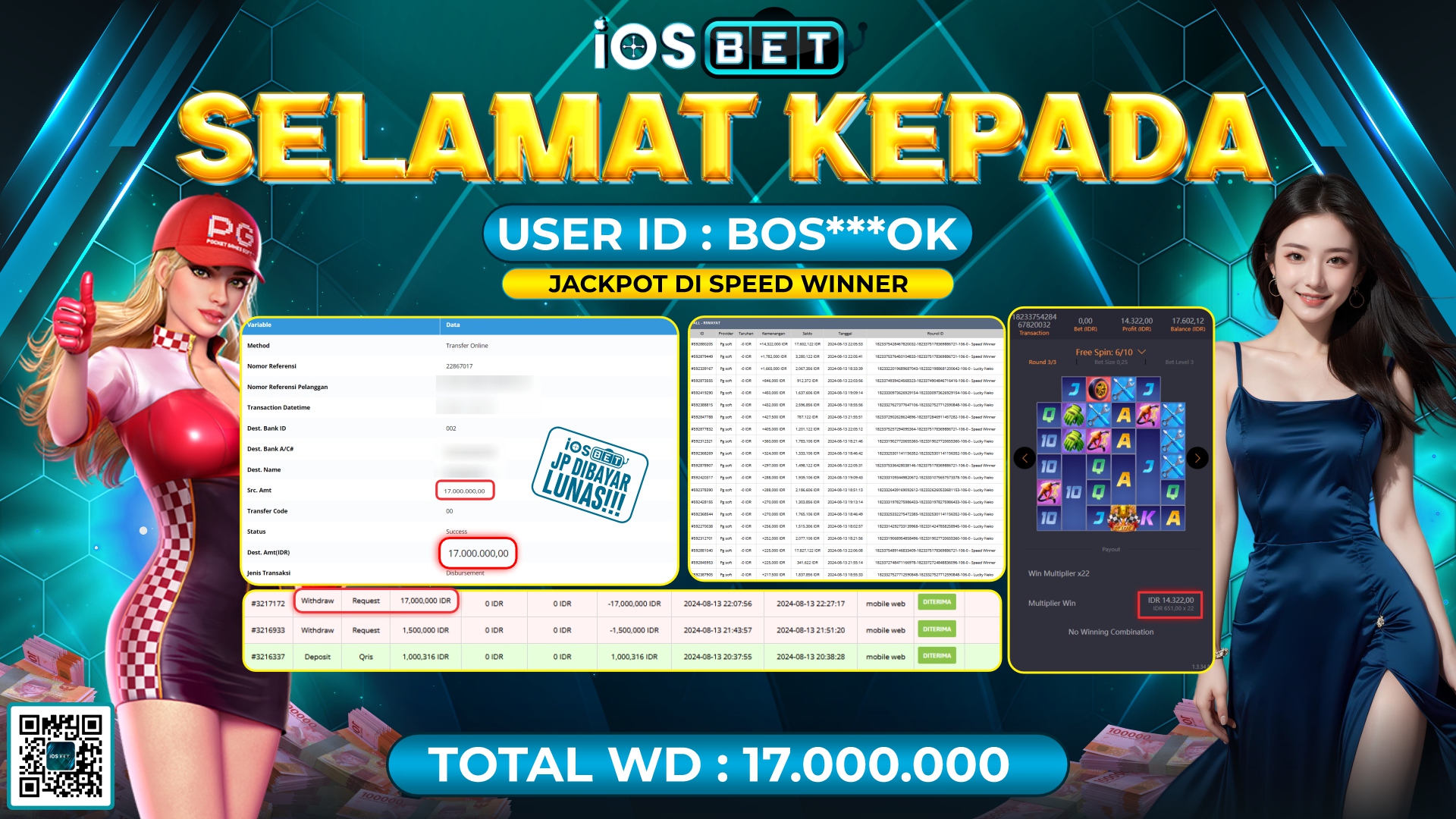 Bukti Pembayaran LUNAS SLOT GAME GACOR Rp.17.000.000