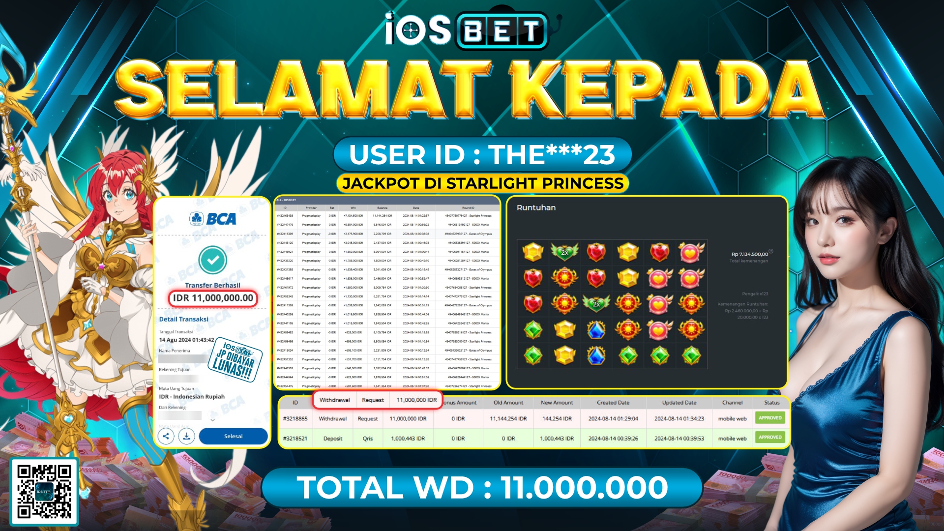 Bukti Pembayaran LUNAS SLOT GAME GACOR Rp.11.000.000,-