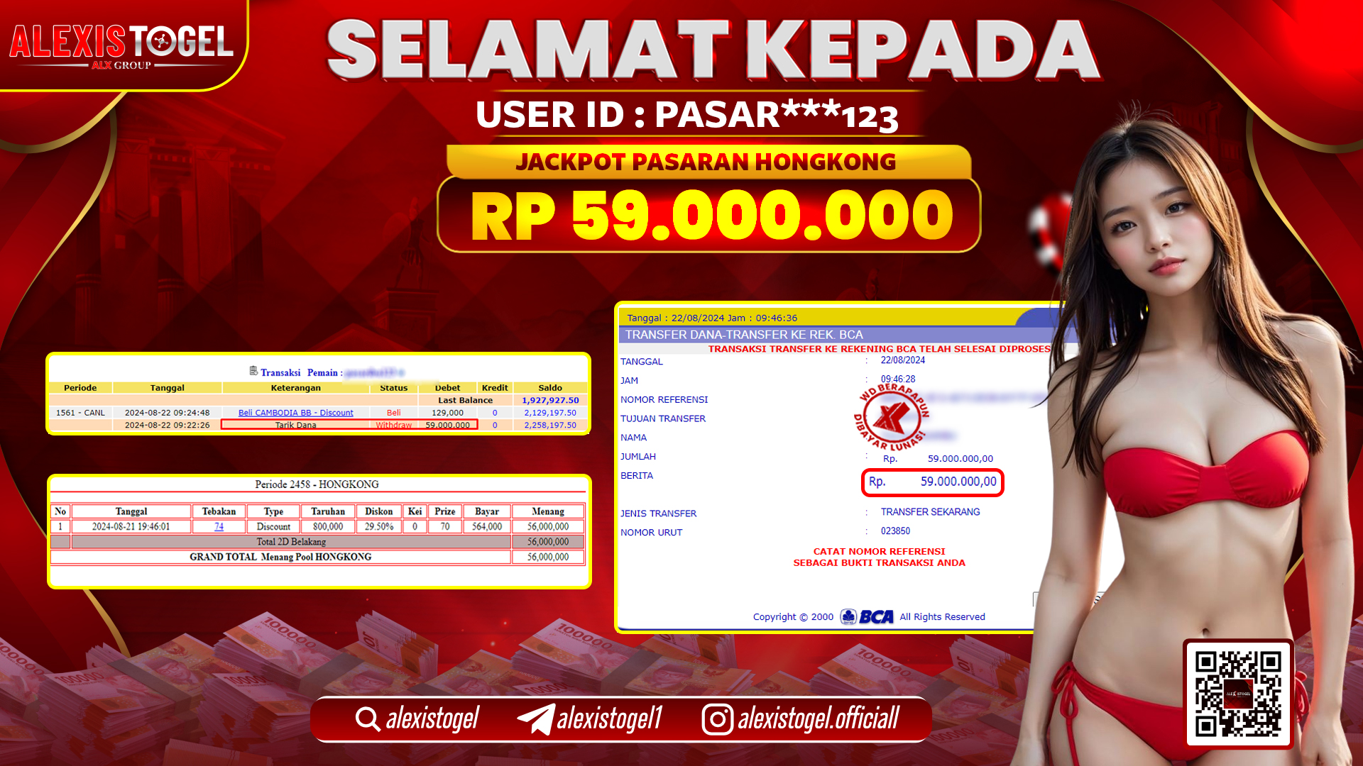 ALEXISTOGEL JACKPOT TOGEL HONGKONG POOLS RP.59.000.000 LUNAS