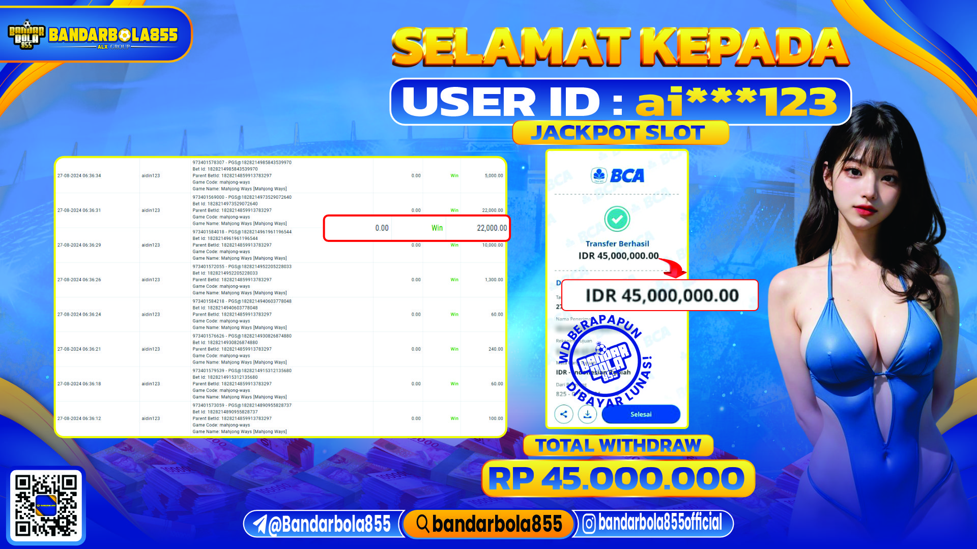 🎖 JACKPOT DI BANDARBOLA855 🎖