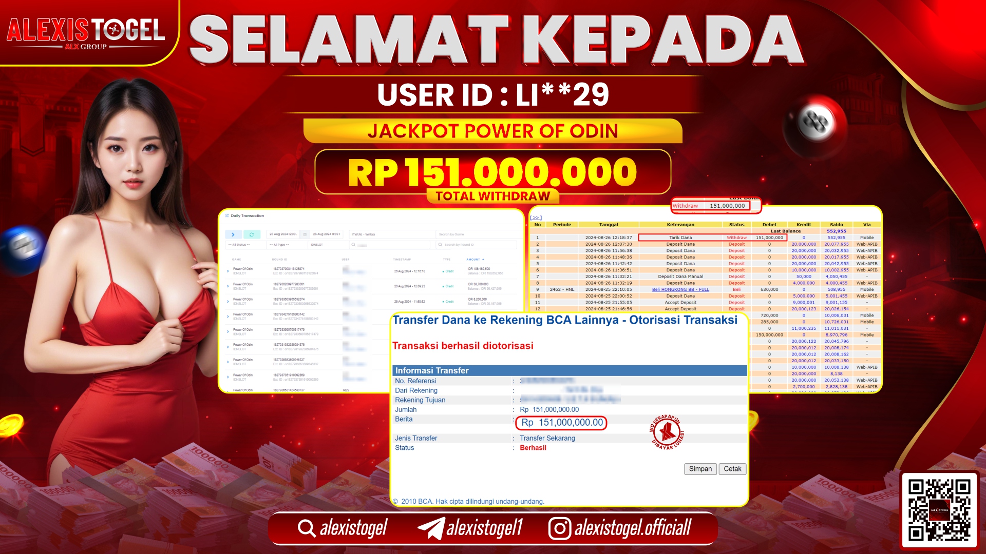 ALEXISTOGEL JACKPOT POWER OF ODIN RP.151.000.000 LUNAS