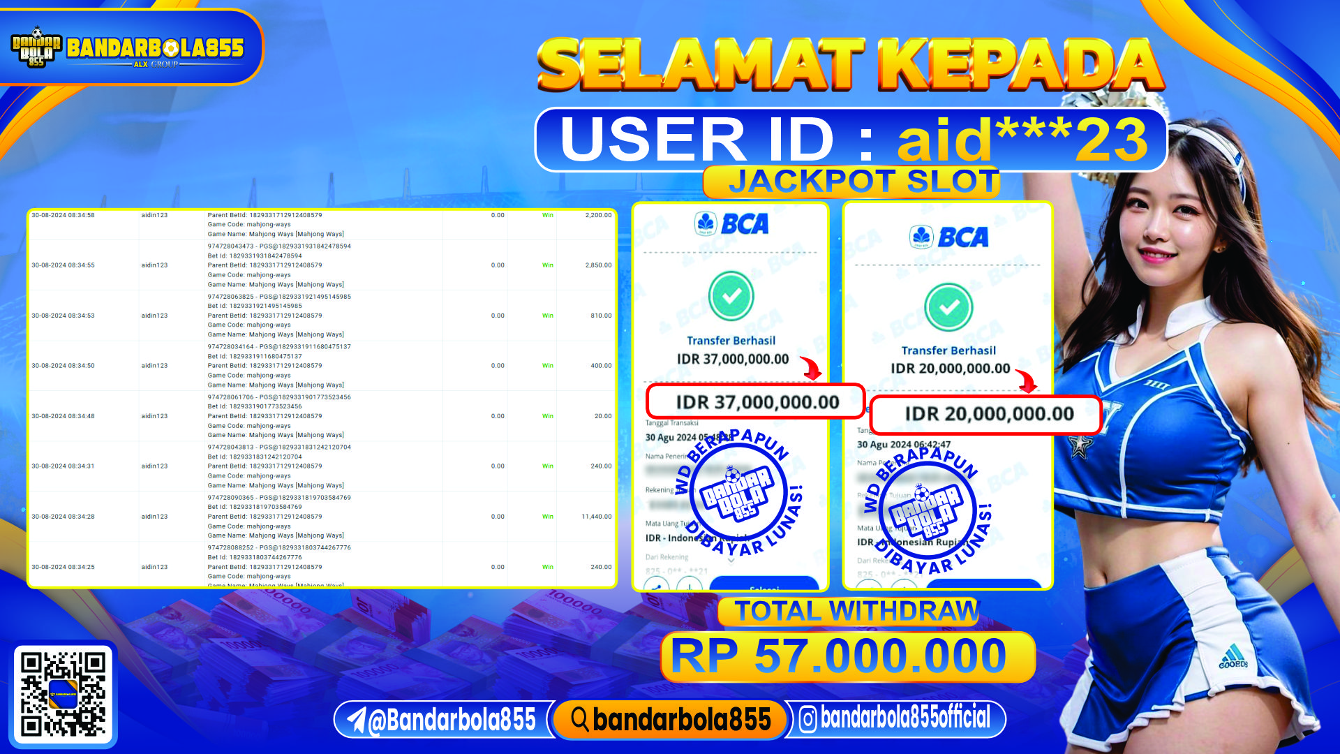🎖 JACKPOT DI BANDARBOLA855 🎖