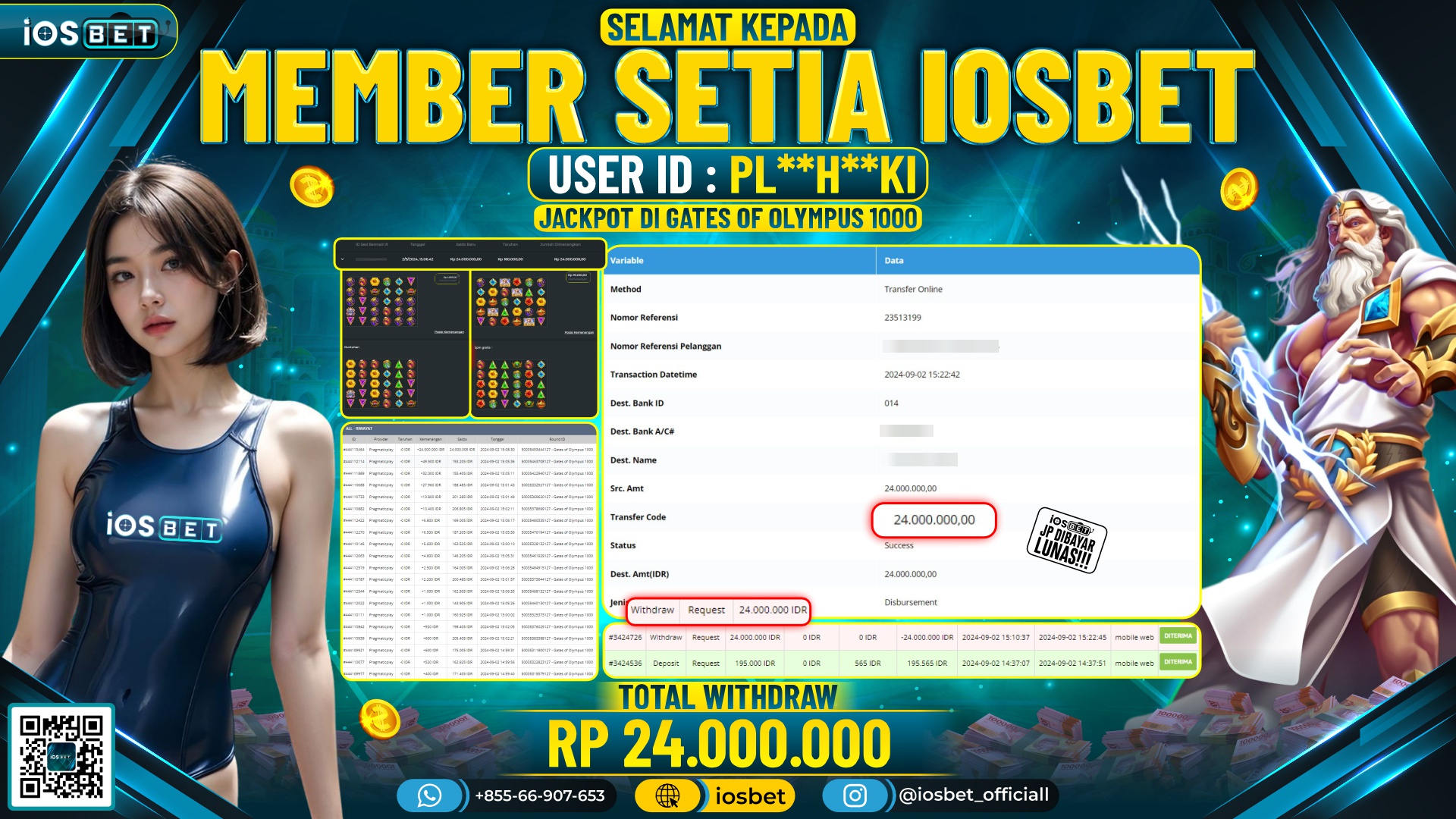 Bukti Pembayaran LUNAS SLOT GAME GACOR Rp.25.000.000,-