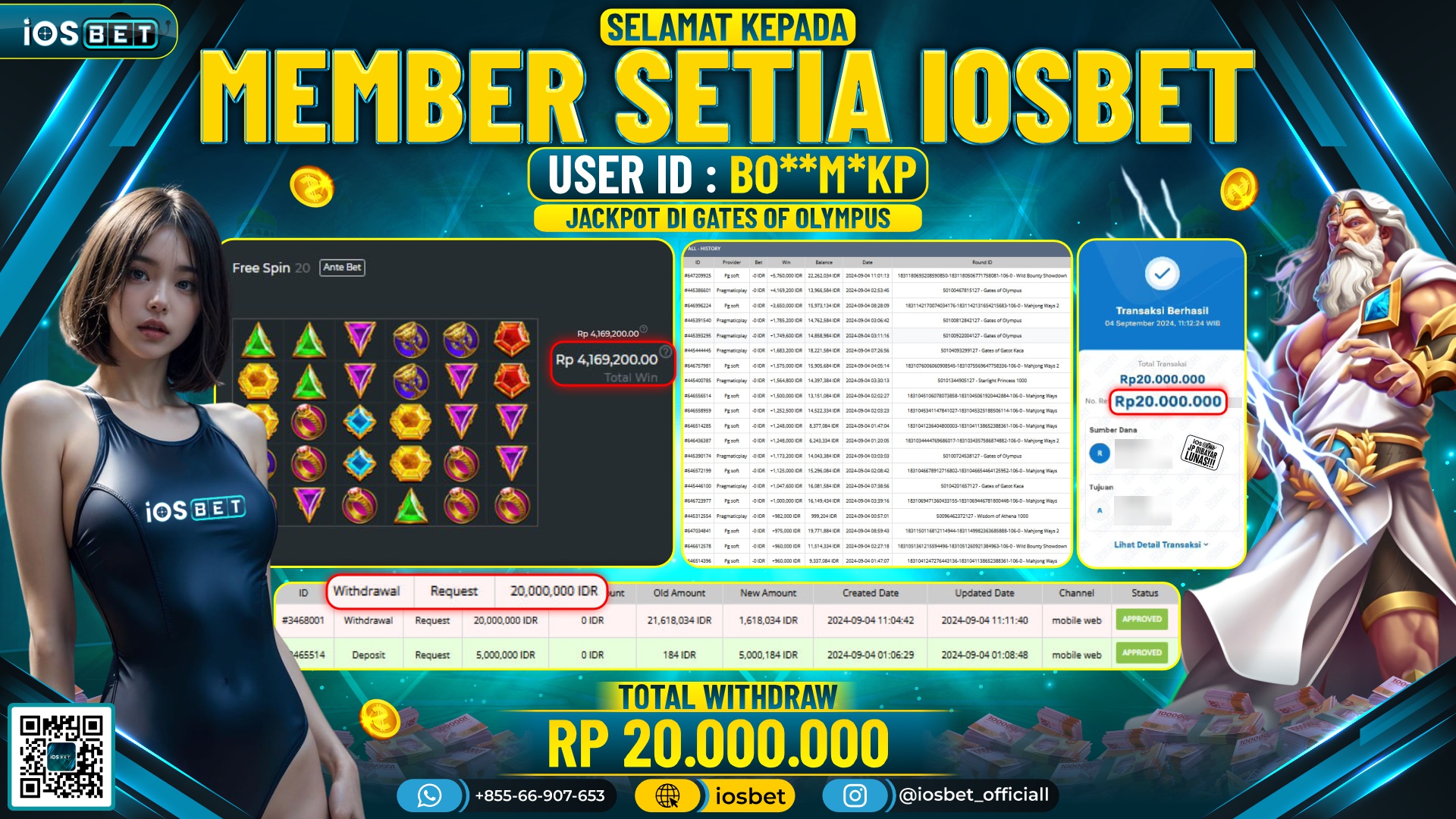 Bukti Pembayaran LUNAS SLOT GAME GACOR Rp.20.000.000,-