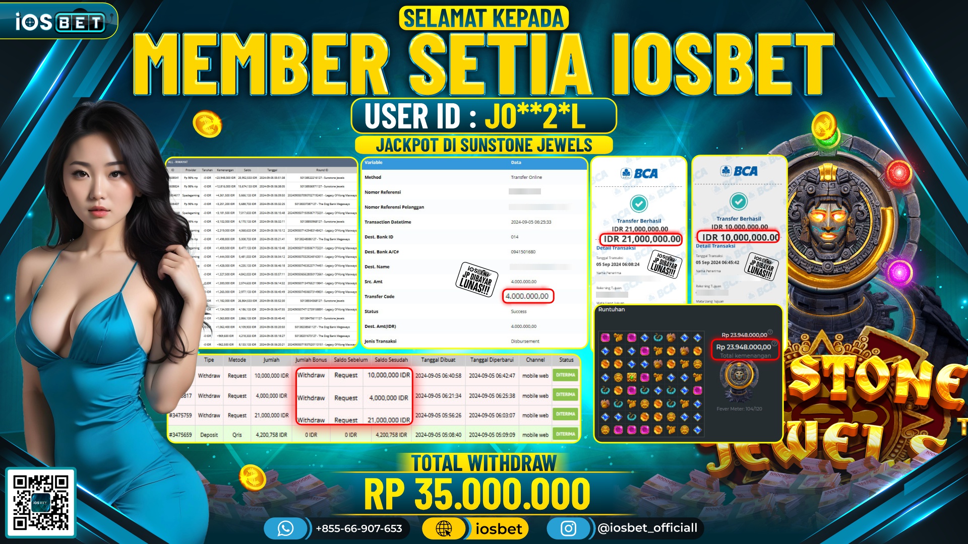 Bukti Pembayaran LUNAS SLOT GAME GACOR Rp.35.000.000,-