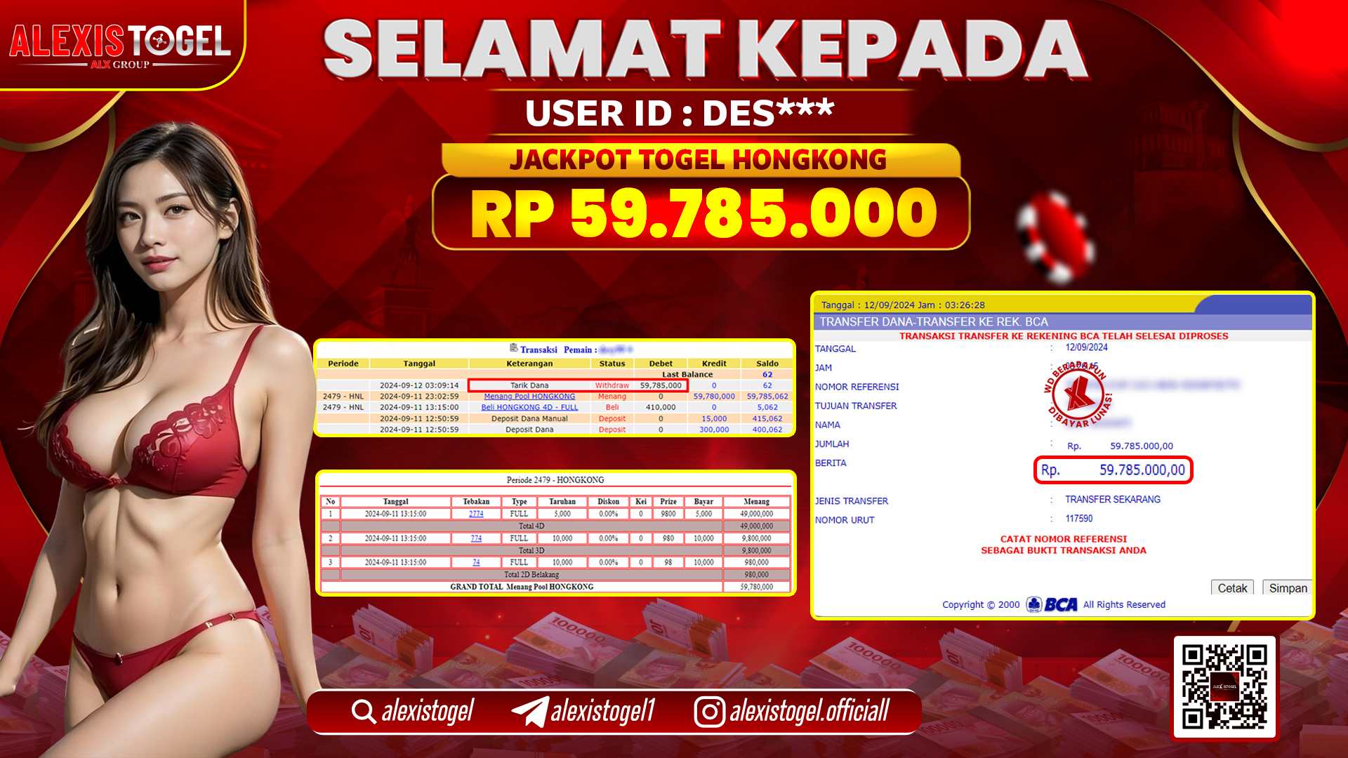 ALEXISTOGEL JACKPOT TOGEL HONGKONG POOLS  RP.59.758.500 LUNAS