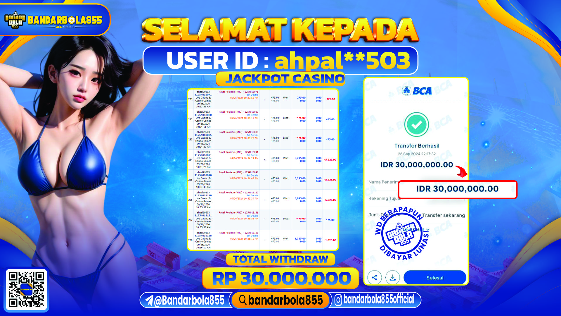 🎖 JACKPOT DI BANDARBOLA855 🎖