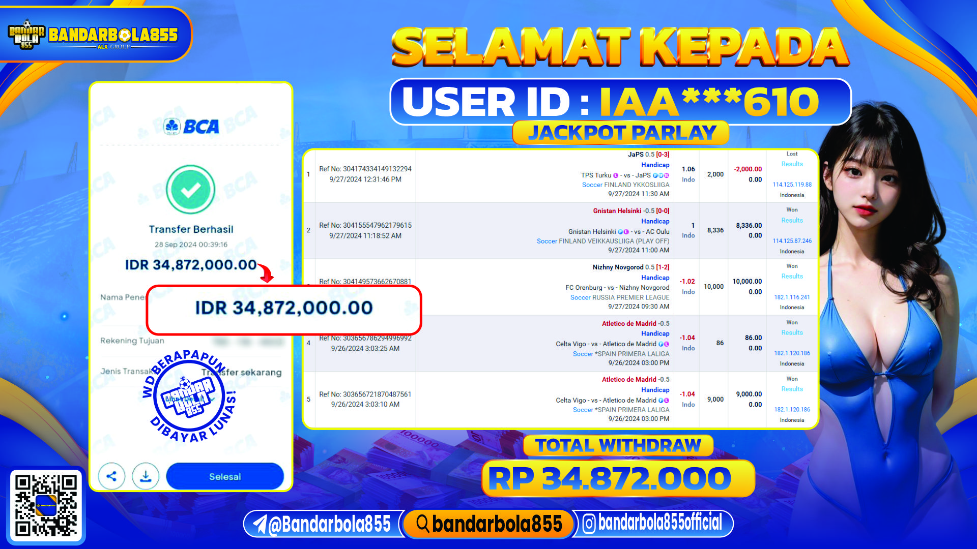 🎖 JACKPOT DI BANDARBOLA855 🎖