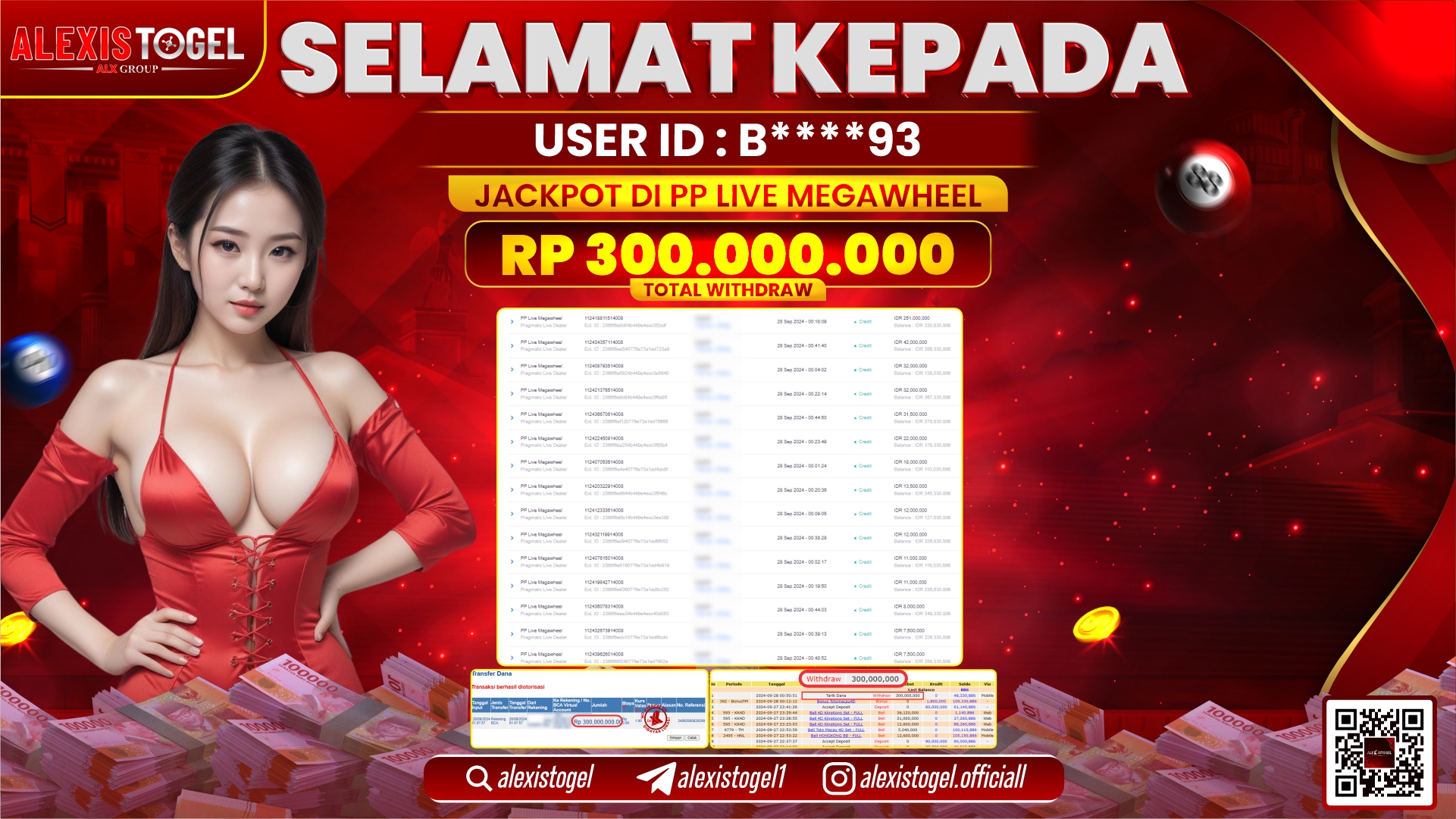 ALEXISTOGEL JACKPOT PP LIVE MEGAWHEEL RP.300.000.000 LUNAS