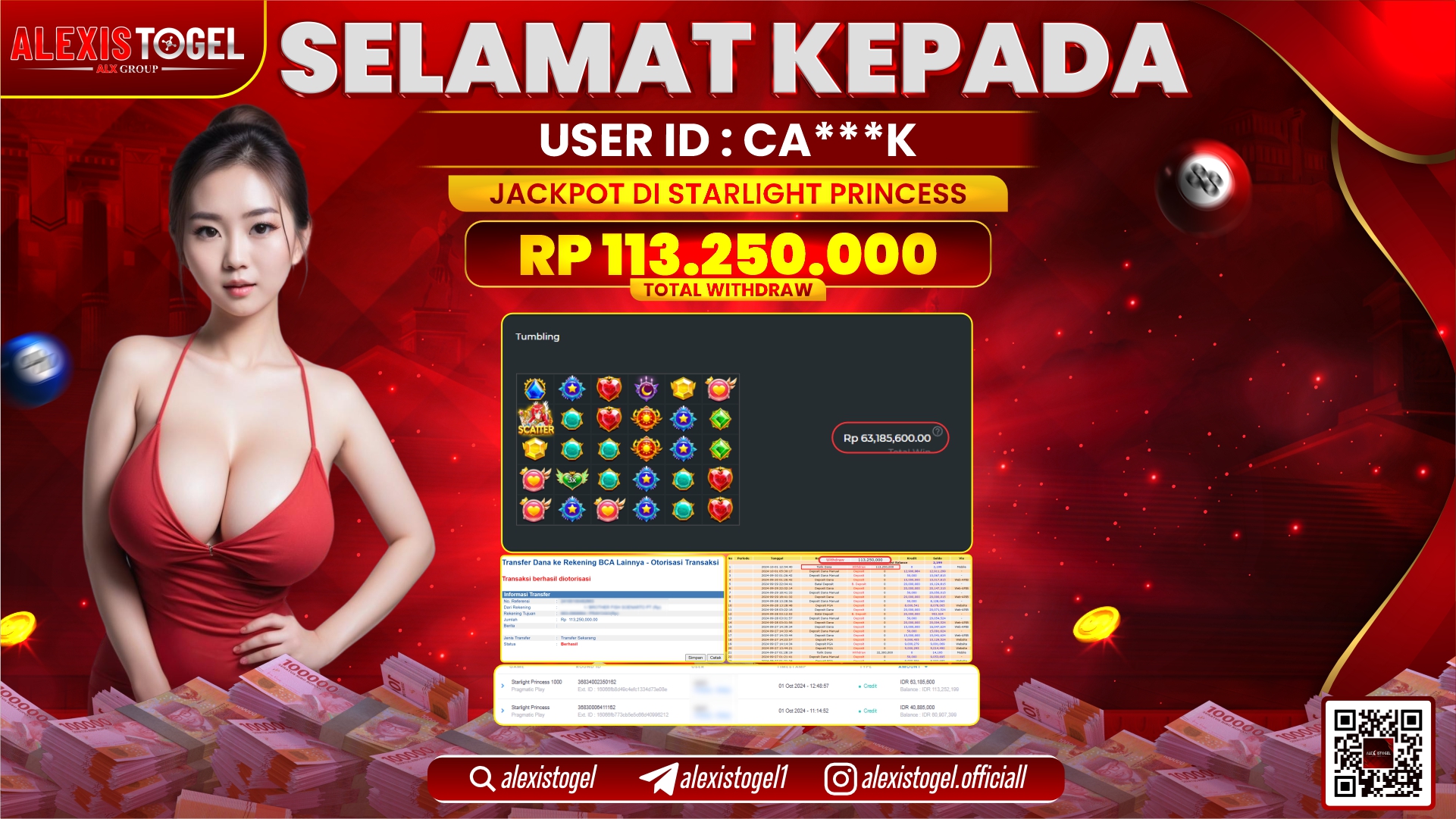 ALEXISTOGEL SLOT STARLIGHT PRINCESS RP.113.250.000 LUNAS