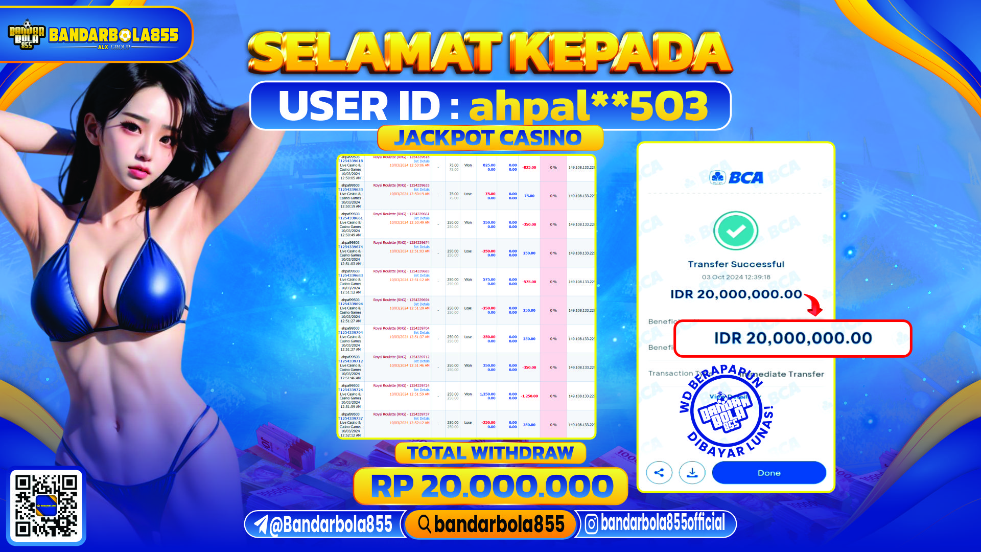 🎖 JACKPOT DI BANDARBOLA855 🎖