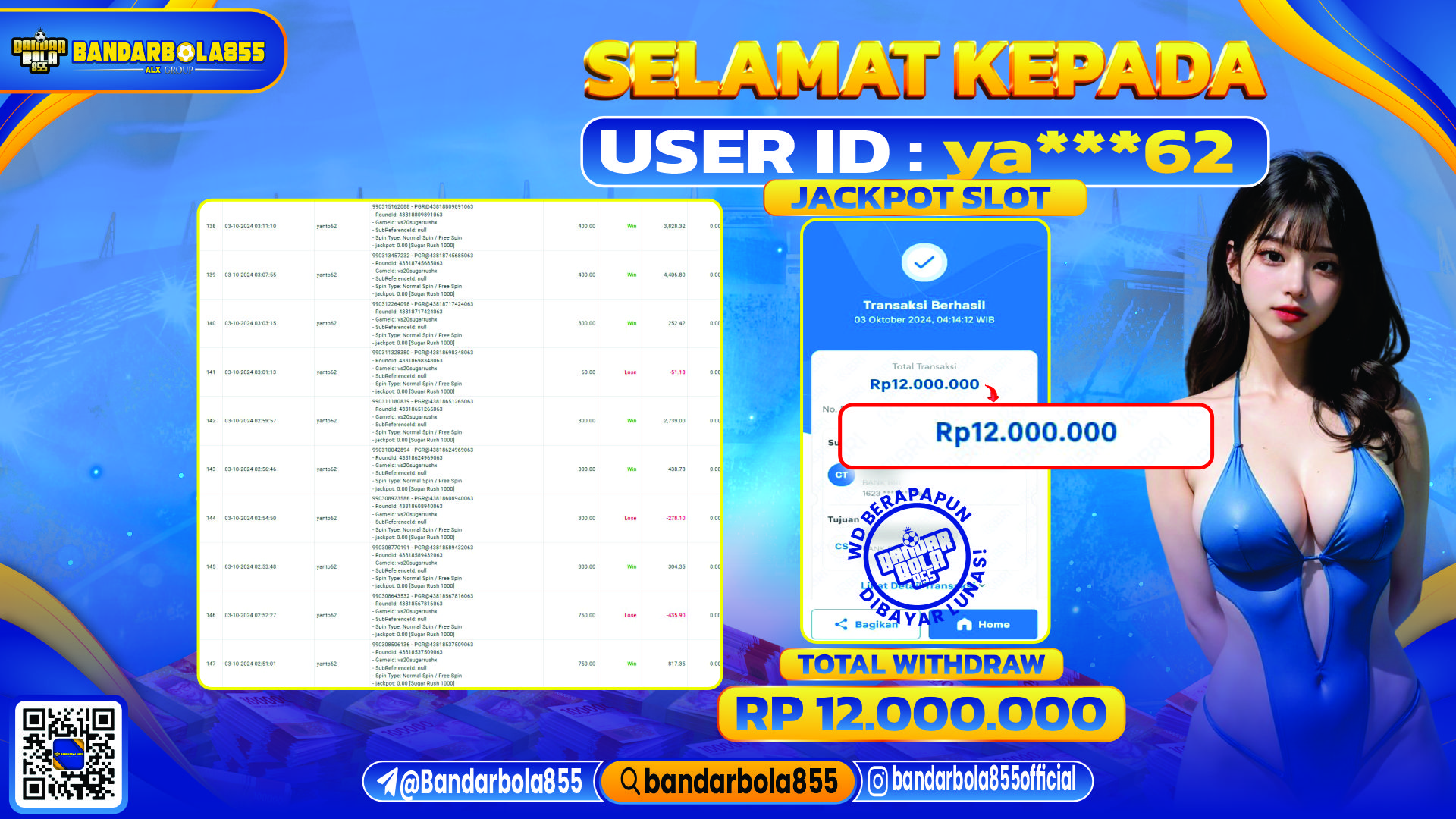 🎖 JACKPOT DI BANDARBOLA855 🎖