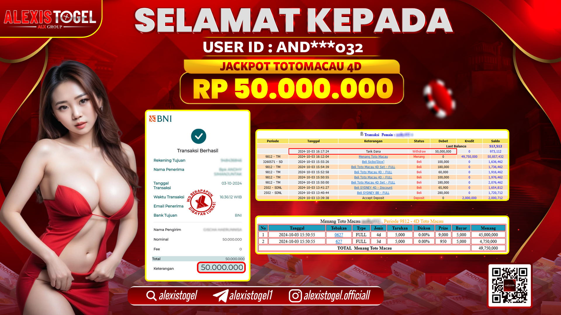 ALEXISTOGEL TOGEL TOTOMACAU RP.50.000.000 LUNAS