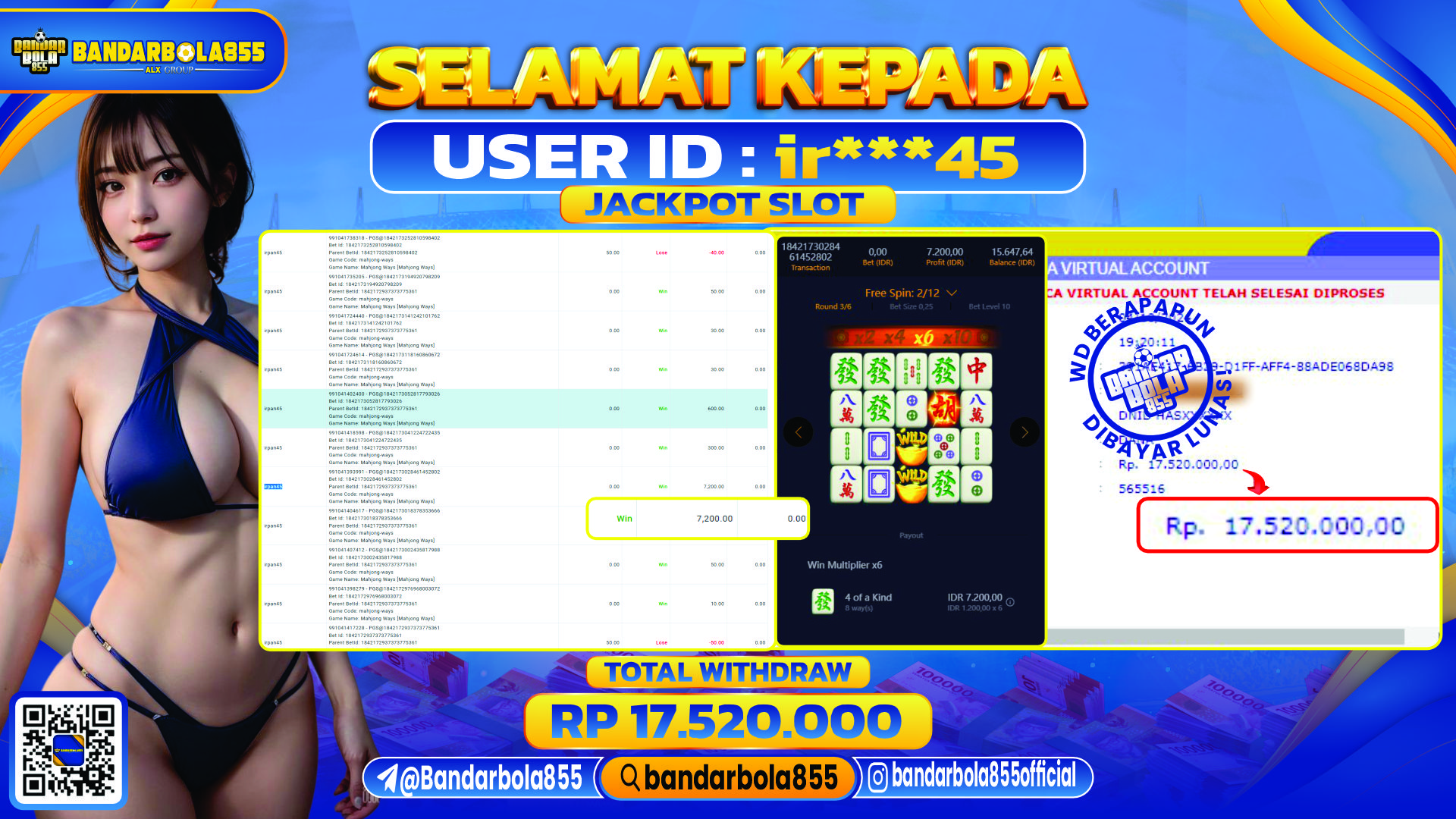 🎖 JACKPOT DI BANDARBOLA855 🎖