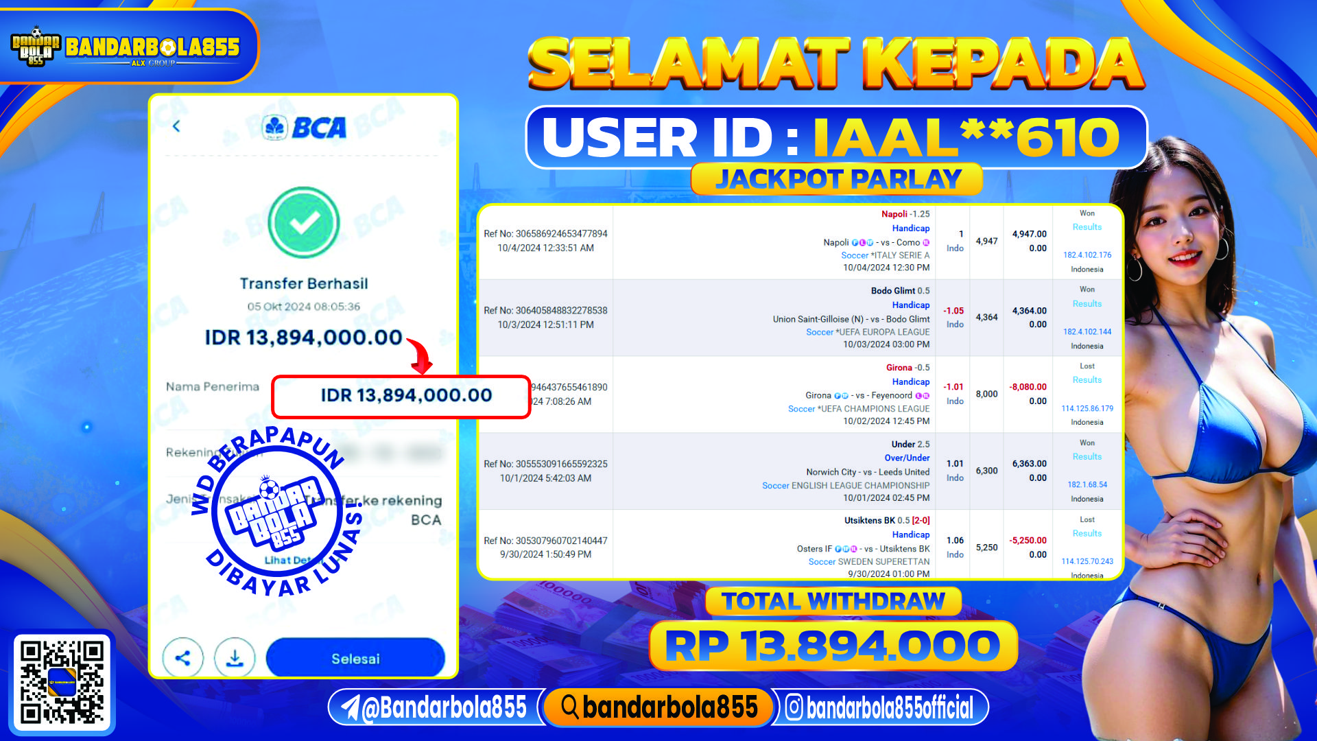 🎖 JACKPOT DI BANDARBOLA855 🎖