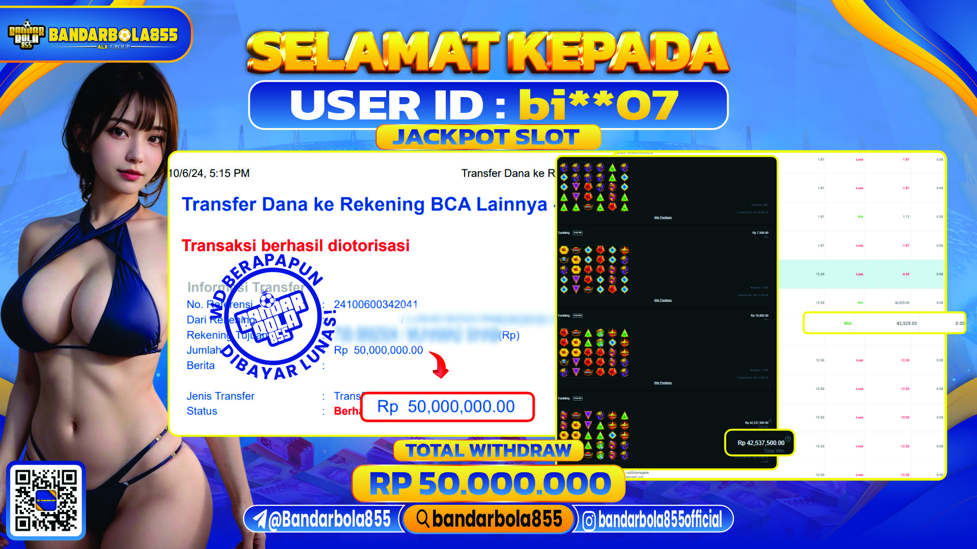 🎖 JACKPOT DI BANDARBOLA855 🎖