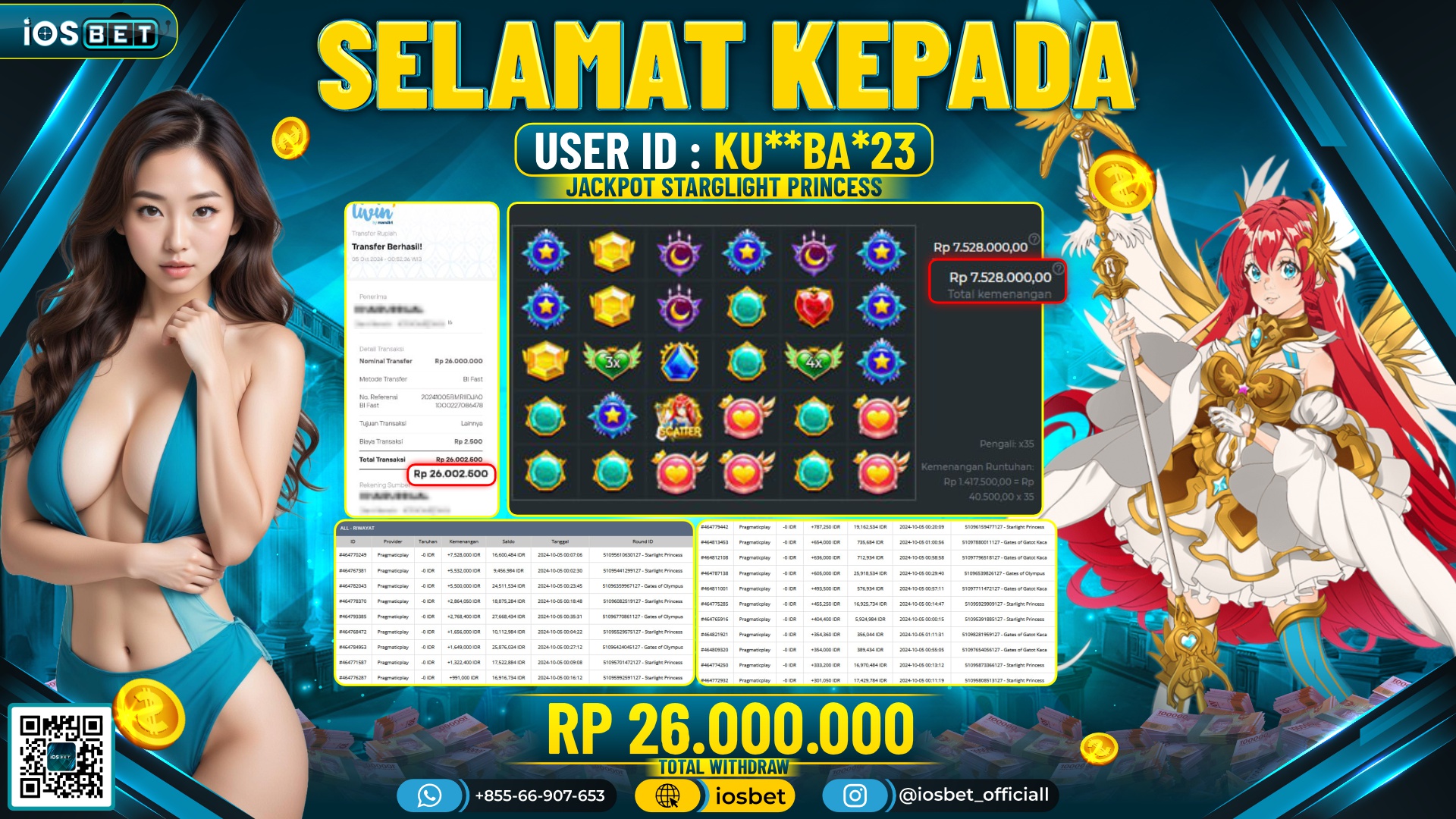 Bukti Pembayaran LUNAS SLOT GAME GACOR Rp.26.000.000,-