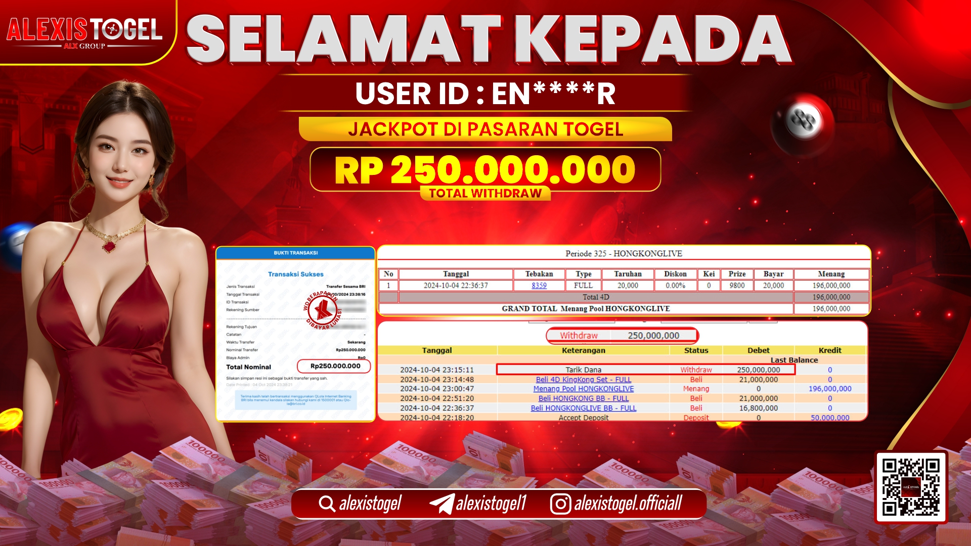 ALEXISTOGEL TOGEL HONGKONG LIVE RP.250.000.000 LUNAS