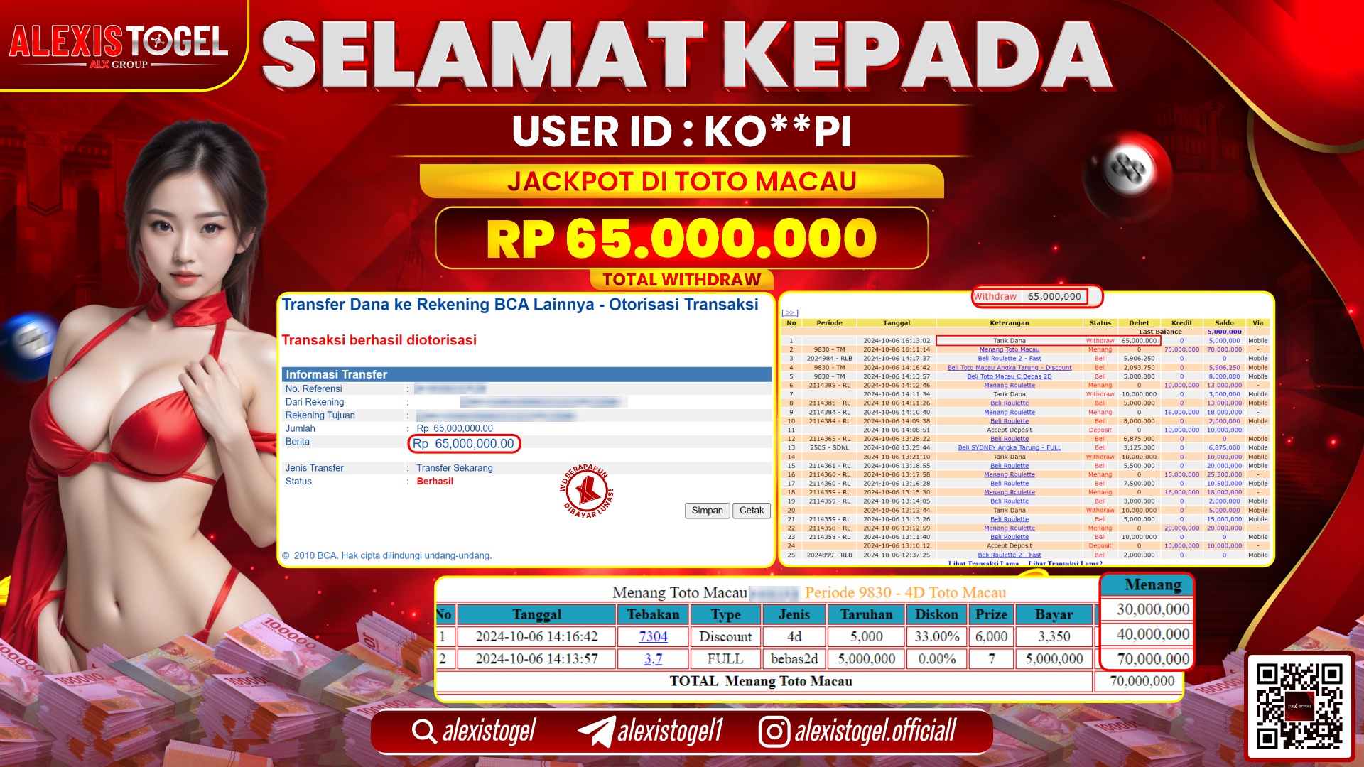 ALEXISTOGEL TOGEL TOTOMACAU POOLS RP.65.000.000 LUNAS