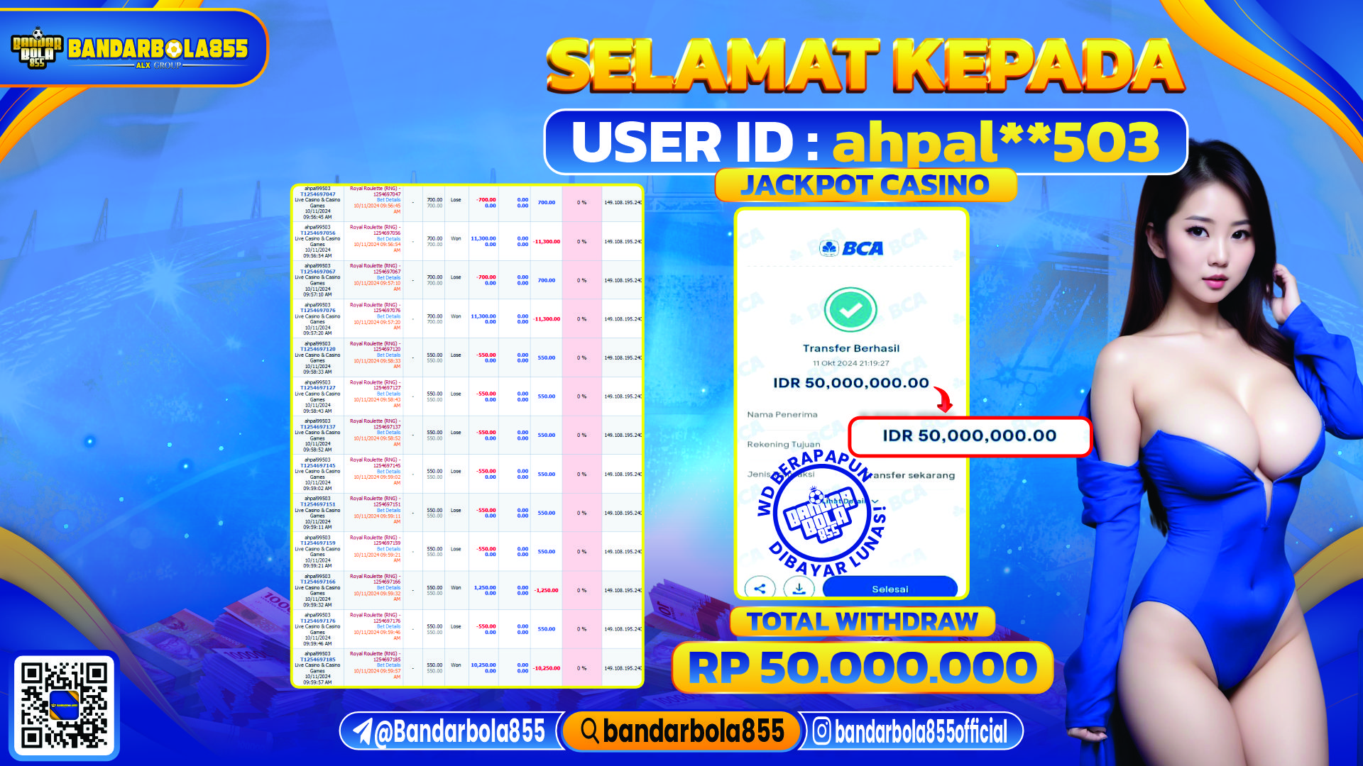 🎖 JACKPOT DI BANDARBOLA855 🎖