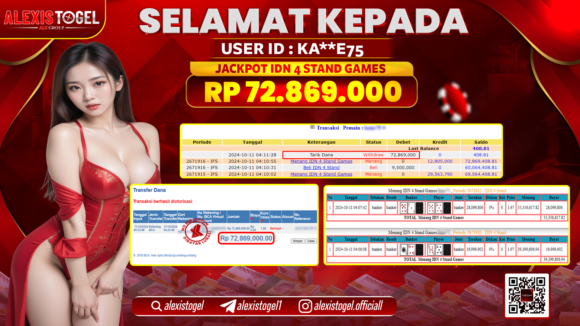 ALEXISTOGEL IDN 4 STAND GAMES RP.72.869.000 LUNAS