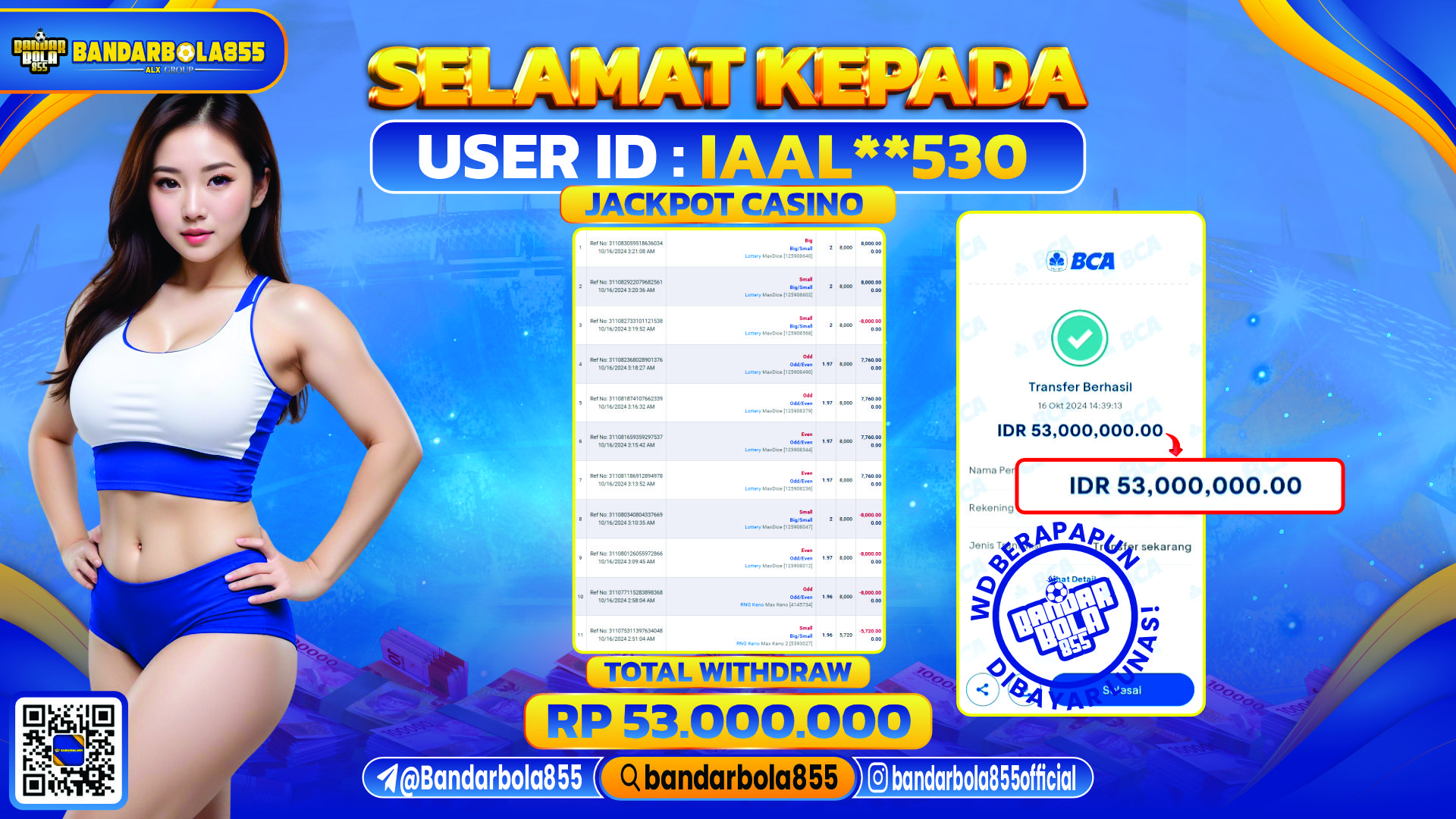 🎖 JACKPOT DI BANDARBOLA855 🎖
