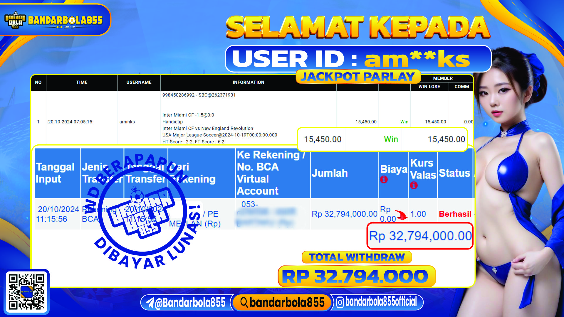 🎖 JACKPOT DI BANDARBOLA855 🎖