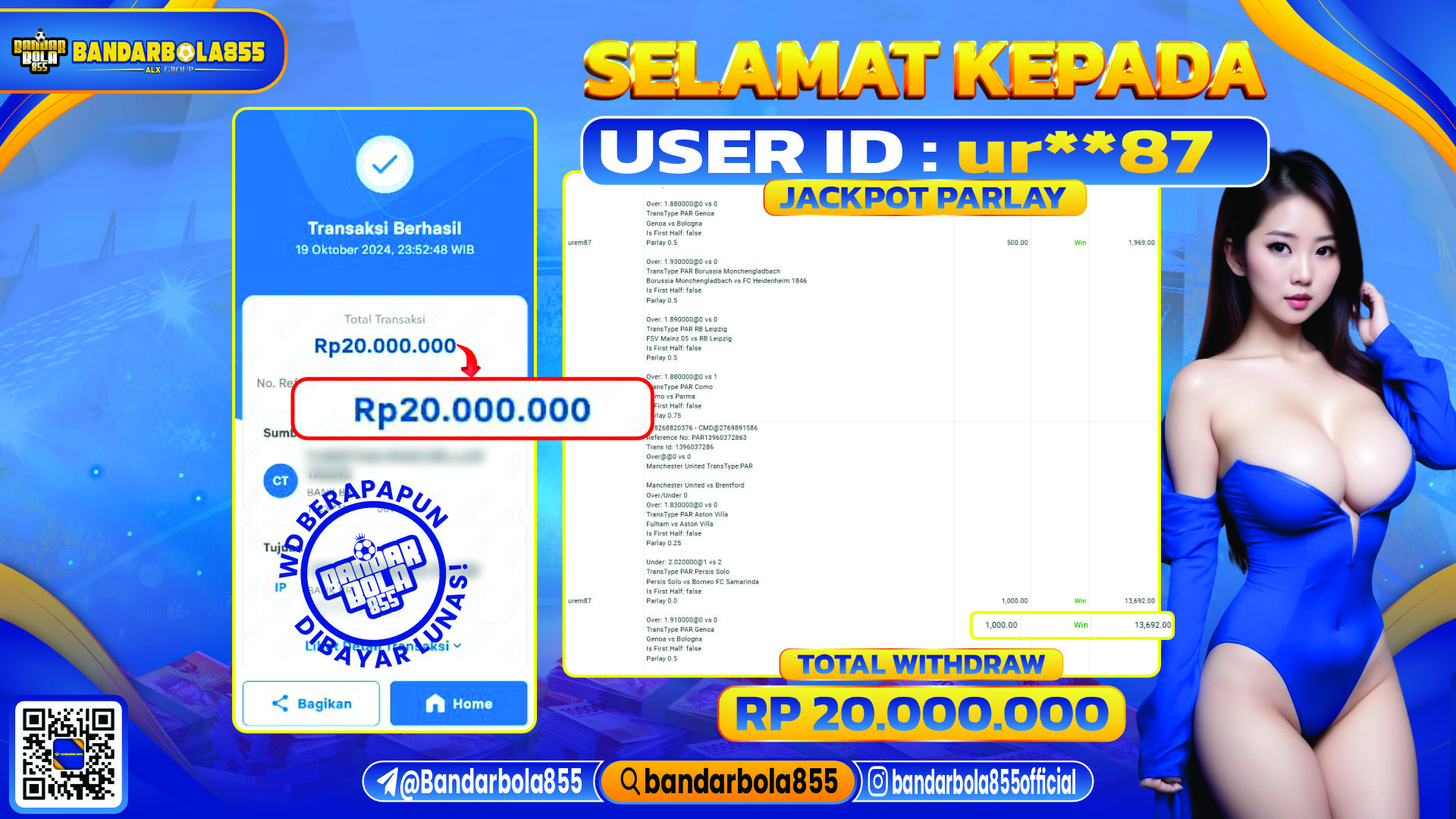 🎖 JACKPOT DI BANDARBOLA855 🎖