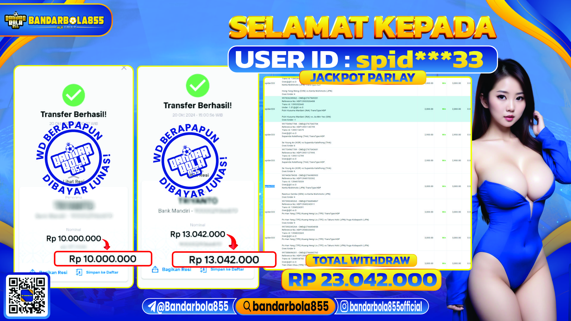 🎖 JACKPOT DI BANDARBOLA855 🎖