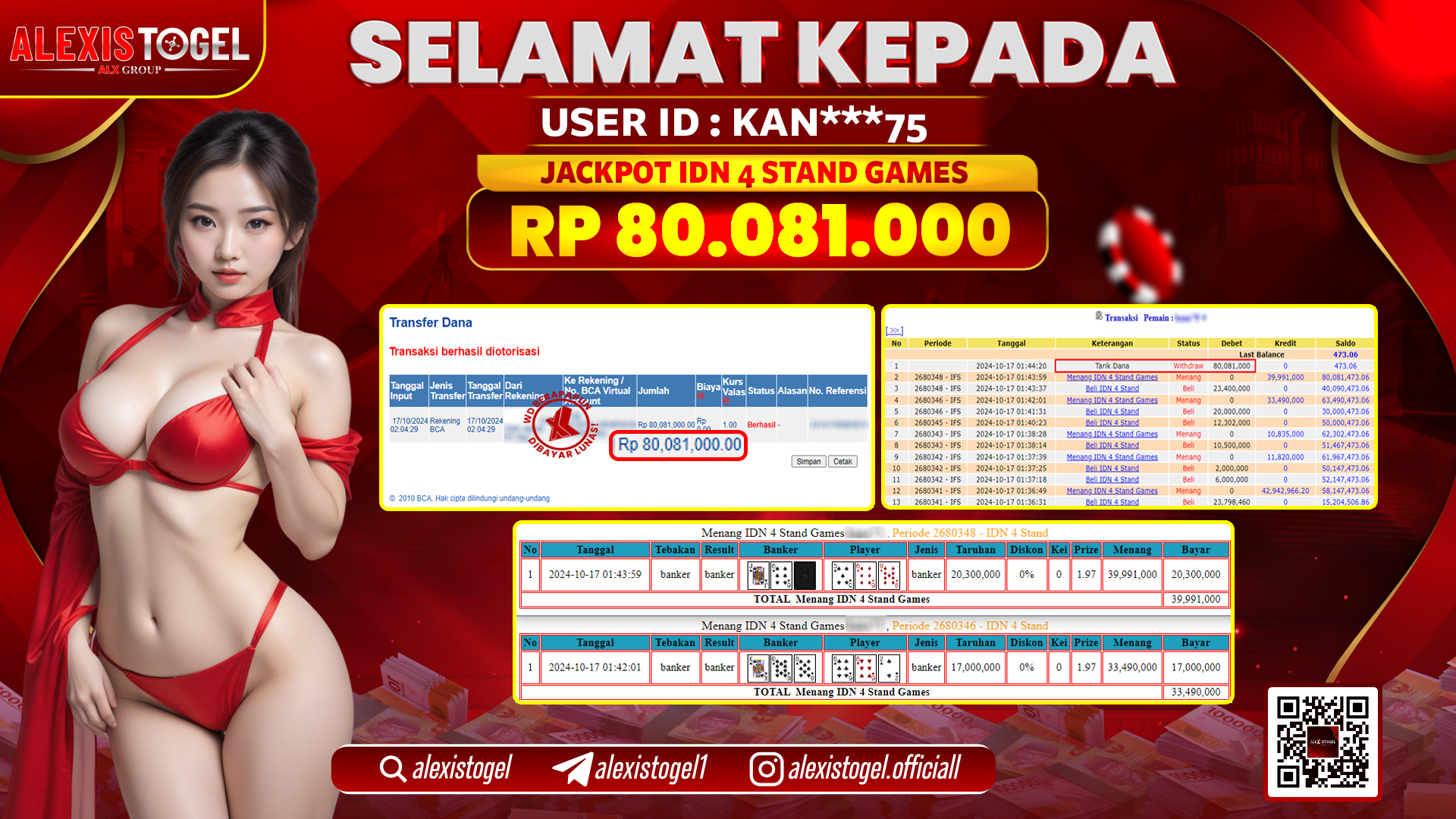ALEXISTOGEL IDN 4 STAND GAMES RP.80.081.000 LUNAS