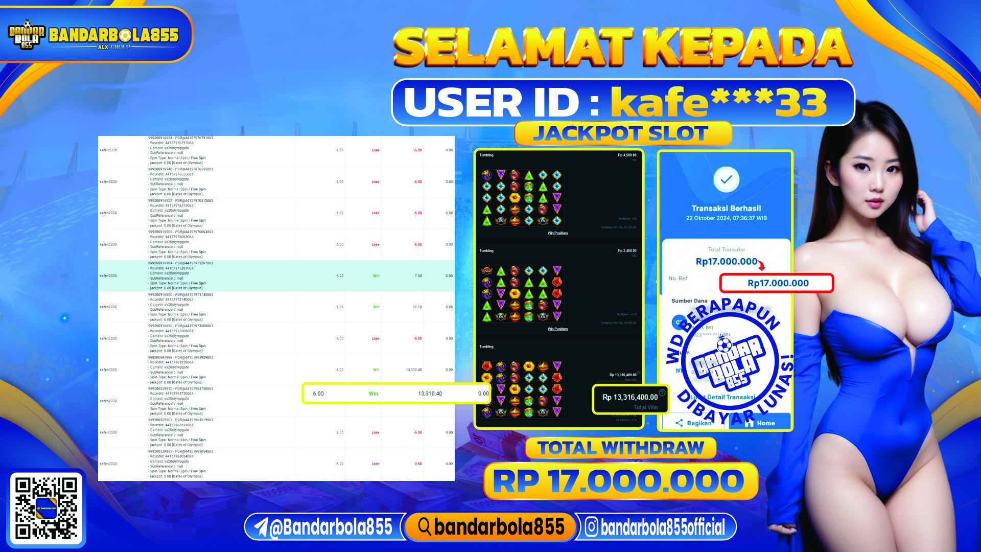 🎖 JACKPOT DI BANDARBOLA855 🎖