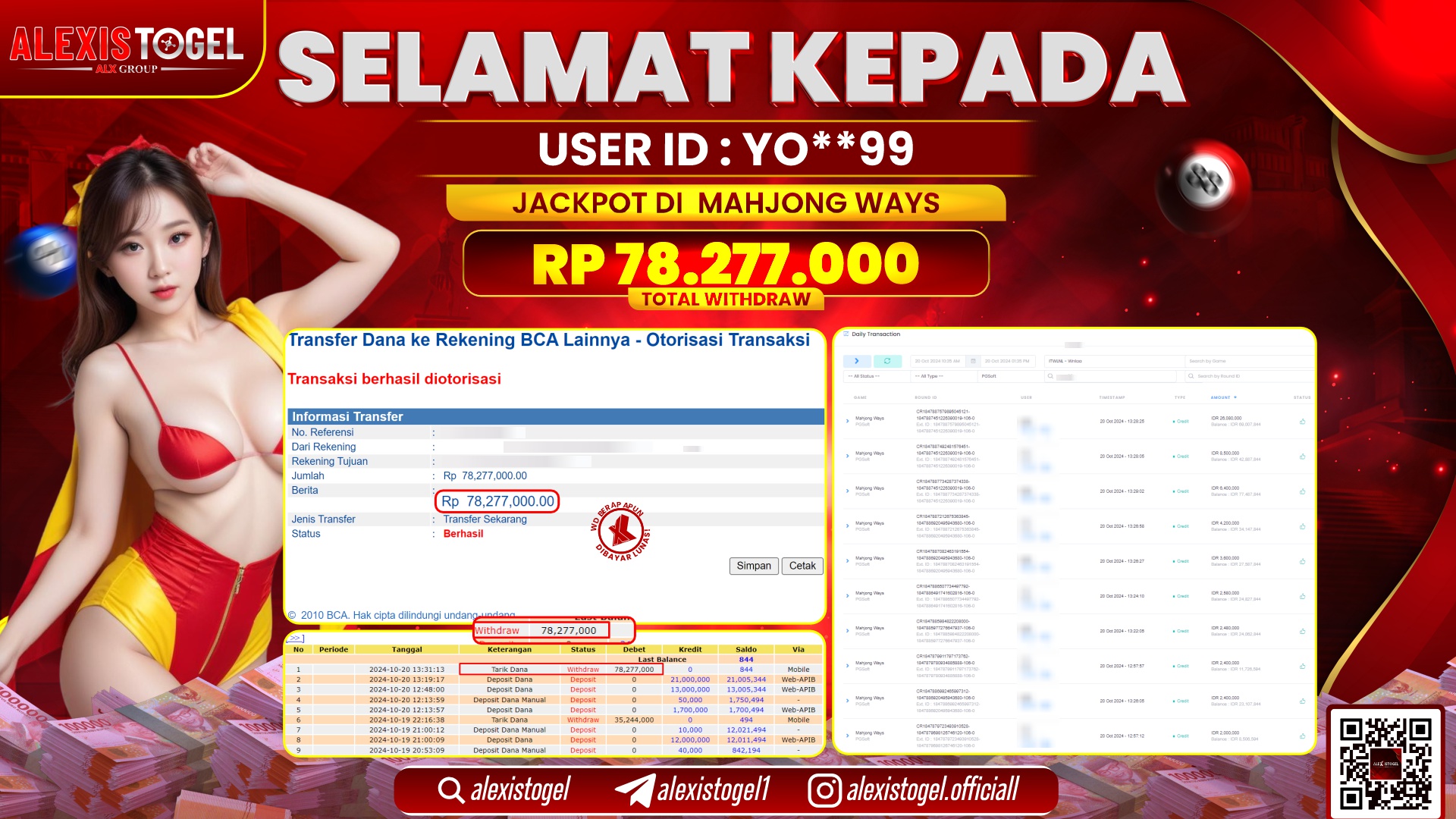 ALEXISTOGEL SLOT GATES OF OLYMPUS RP.78.277.000 LUNAS