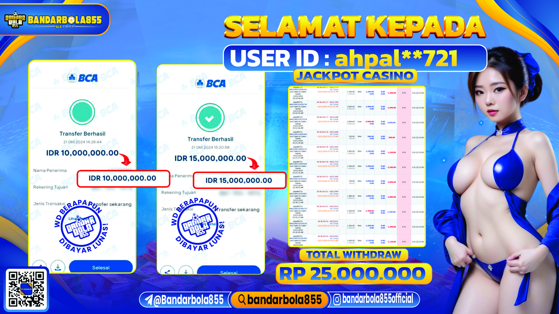 🎖 JACKPOT DI BANDARBOLA855 🎖