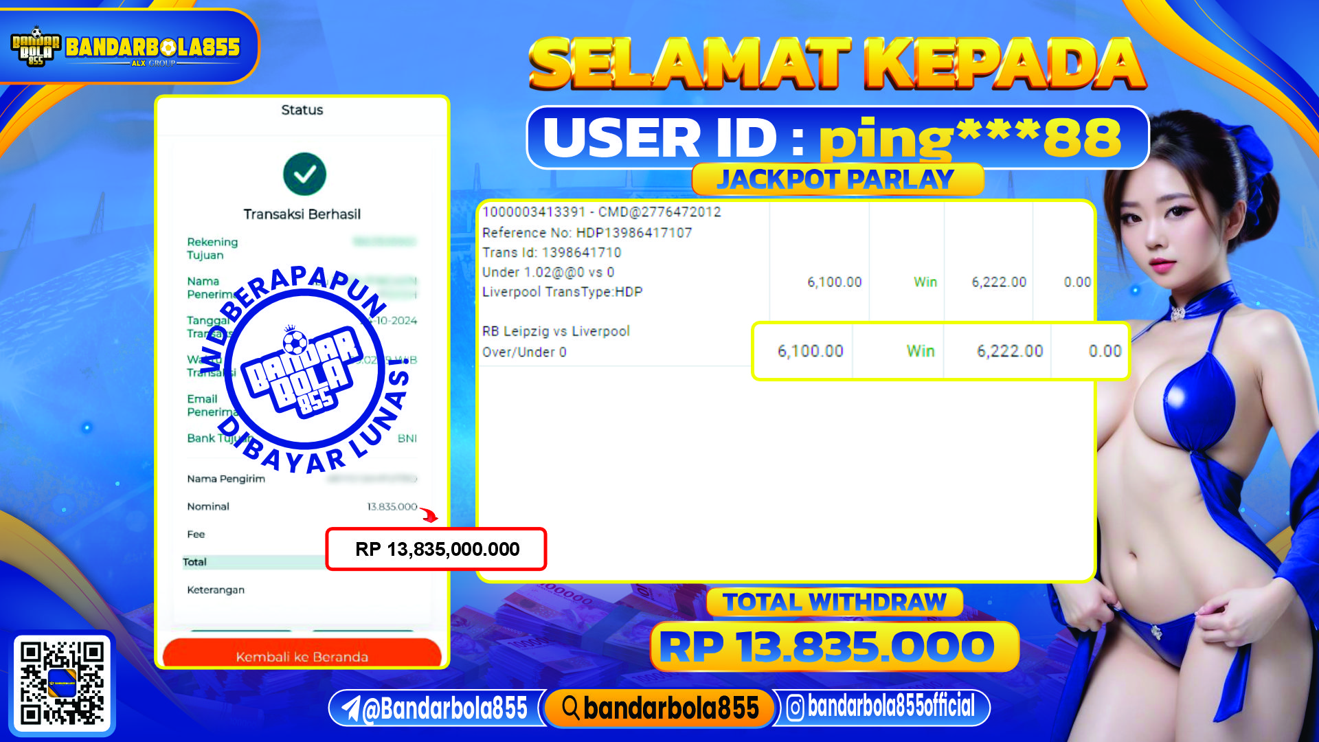 🎖 JACKPOT DI BANDARBOLA855 🎖