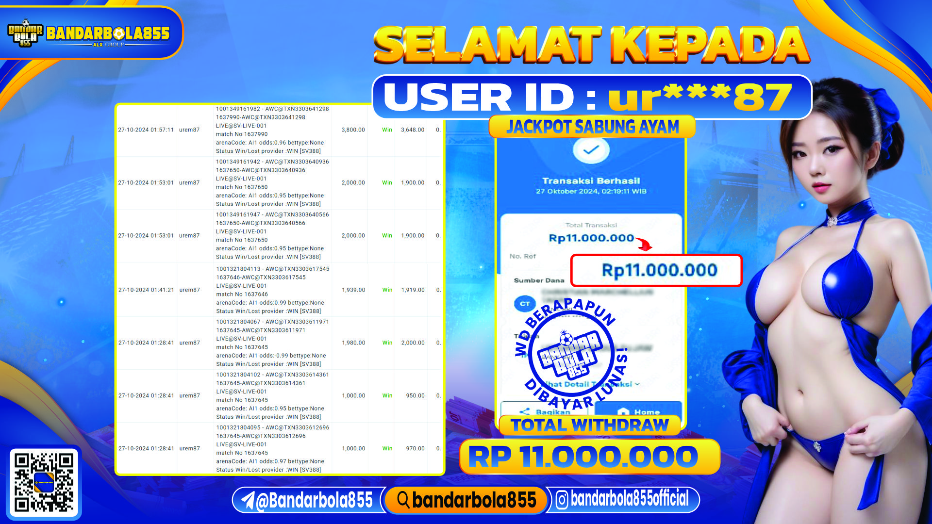 🎖 JACKPOT DI BANDARBOLA855 🎖