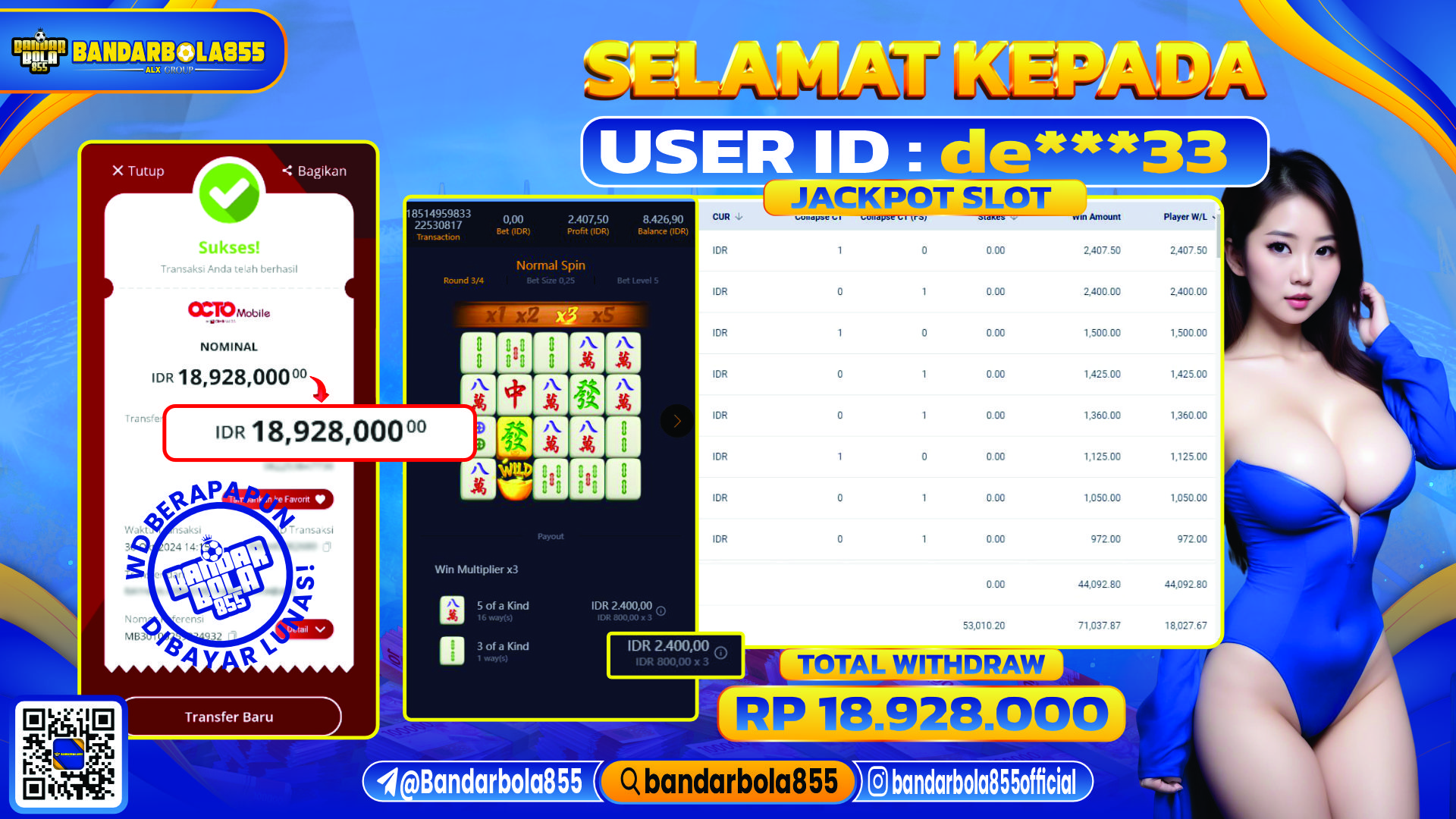 🎖 JACKPOT DI BANDARBOLA855 🎖