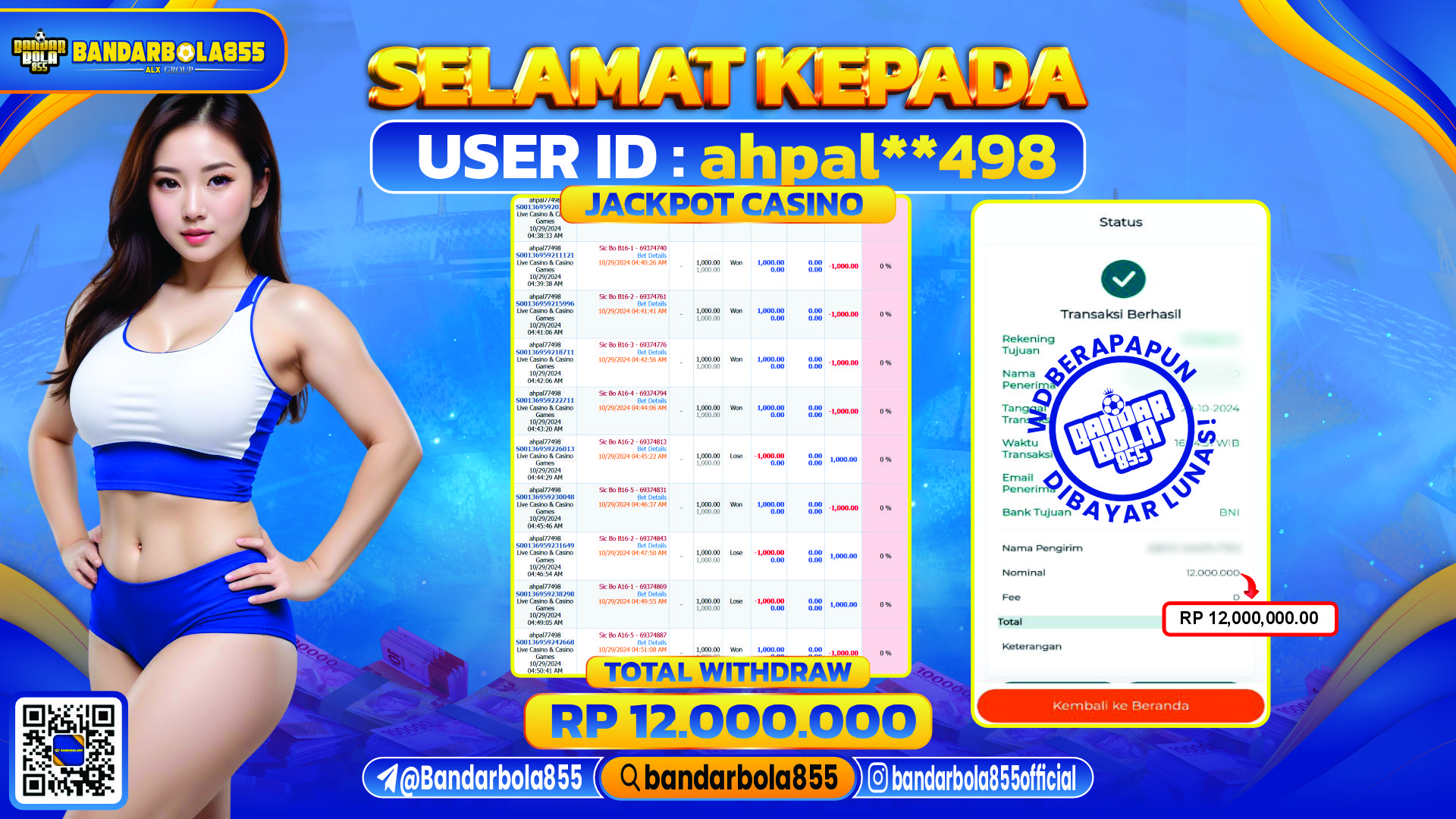 🎖 JACKPOT DI BANDARBOLA855 🎖