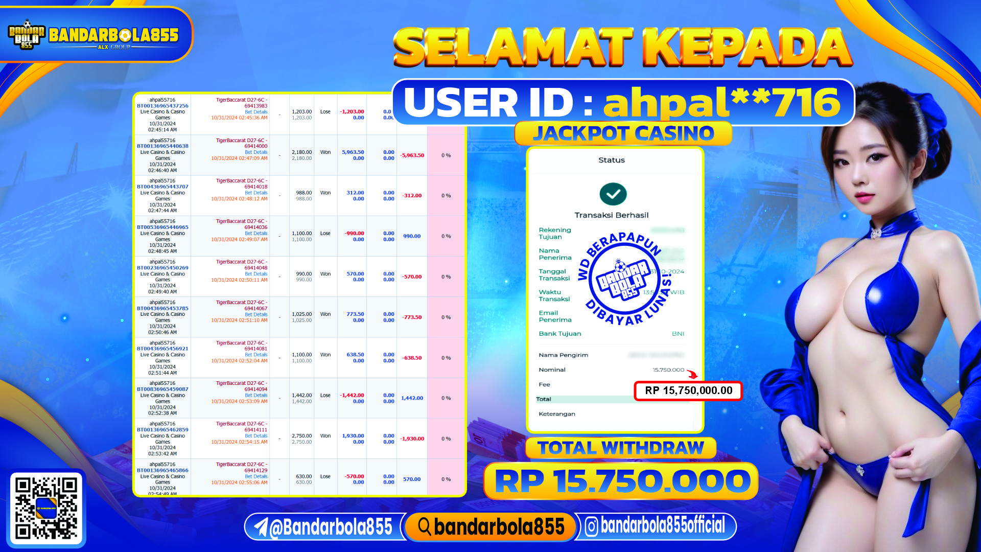 🎖 JACKPOT DI BANDARBOLA855 🎖