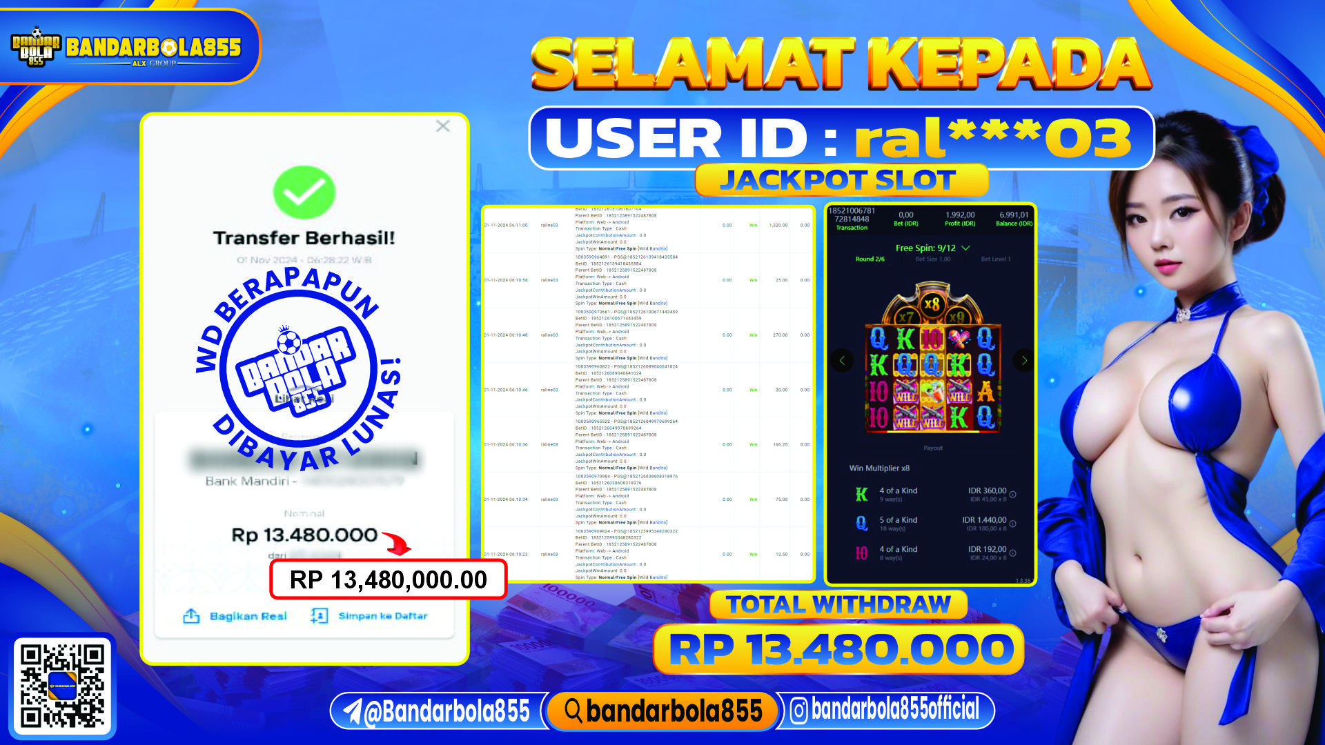 🎖 JACKPOT DI BANDARBOLA855 🎖