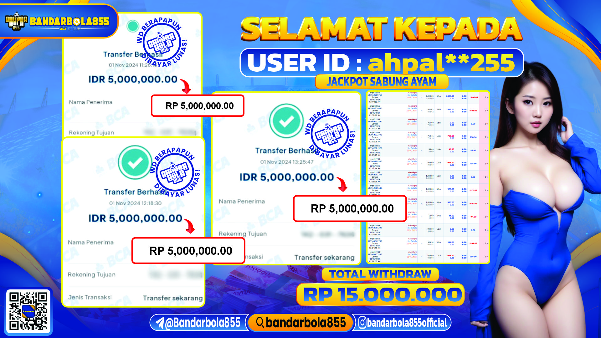 🎖 JACKPOT DI BANDARBOLA855 🎖