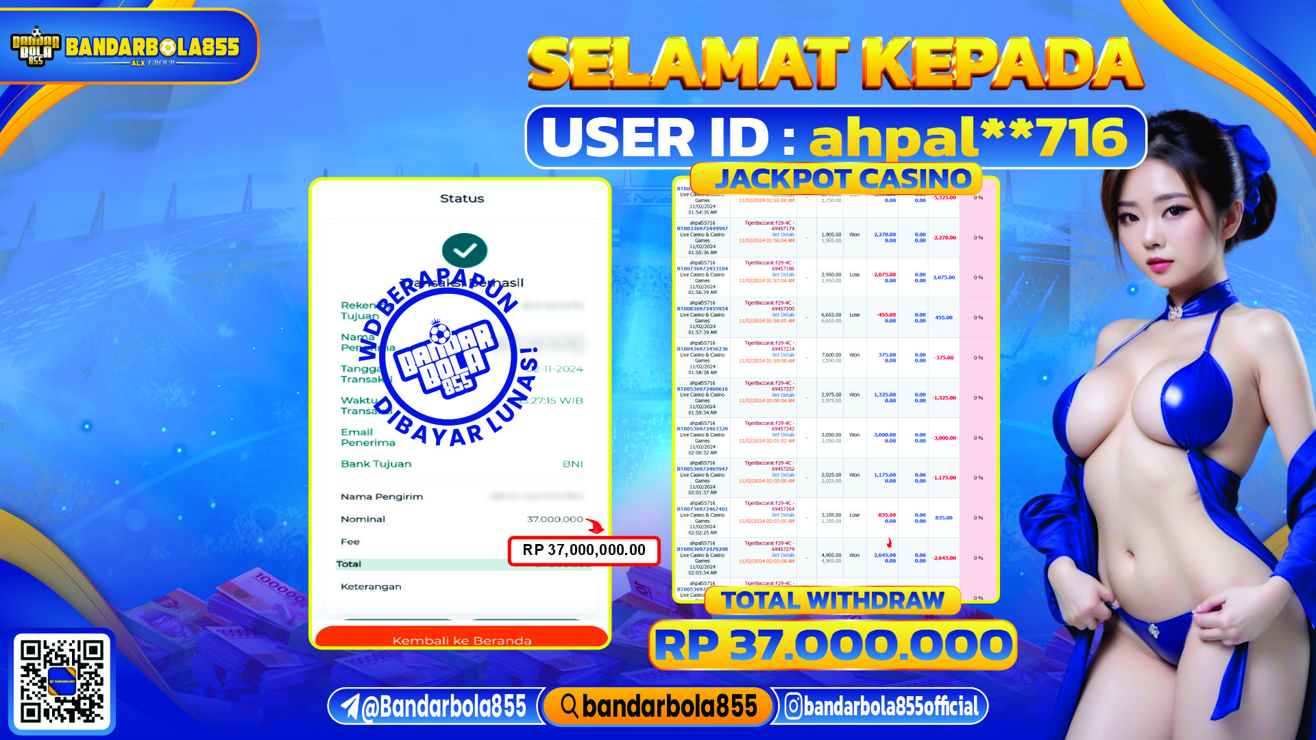 🎖 JACKPOT DI BANDARBOLA855 🎖