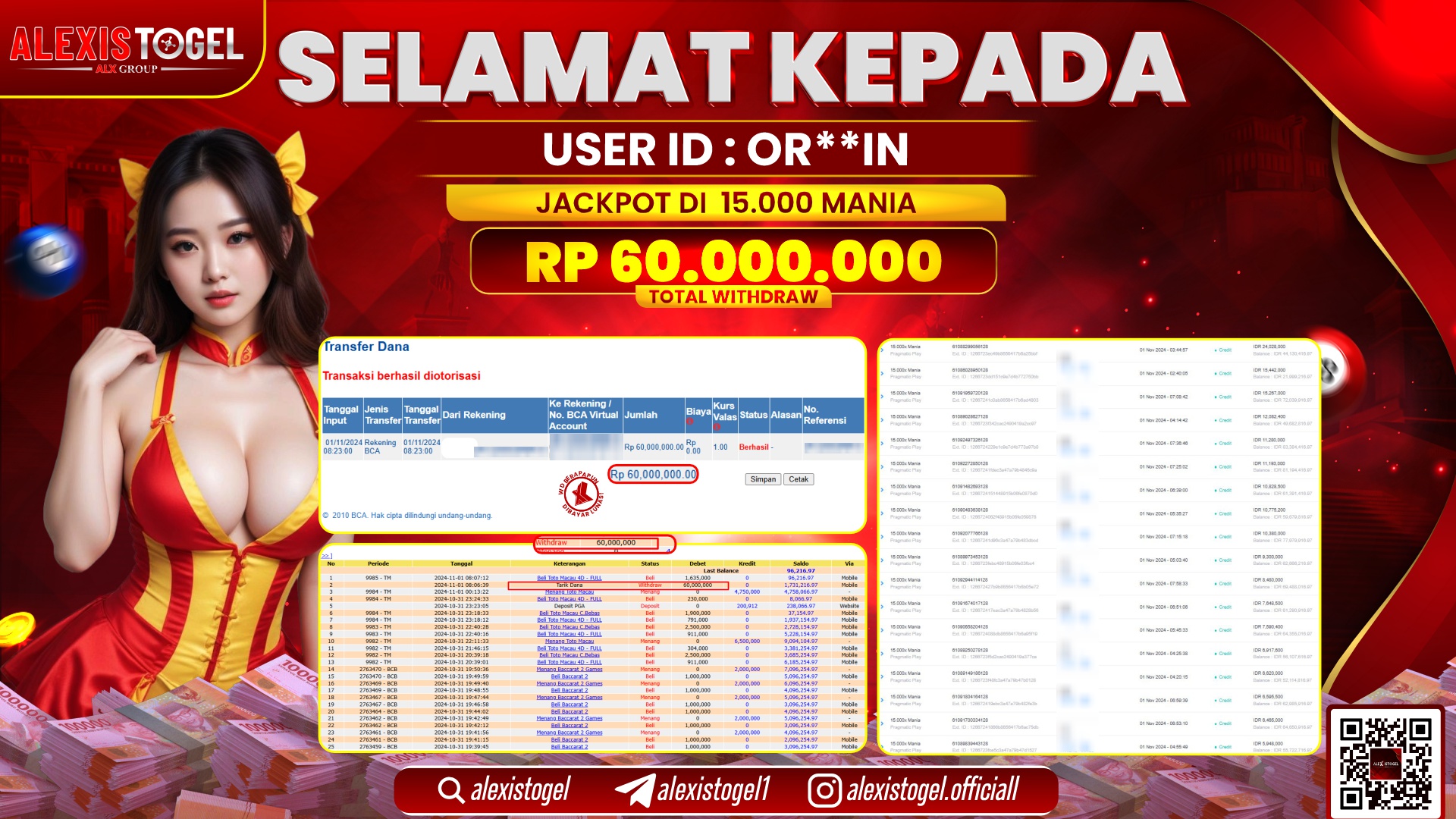 ALEXISTOGEL di SLOT 15.000X MANIA RP.60.000.000 LUNAS