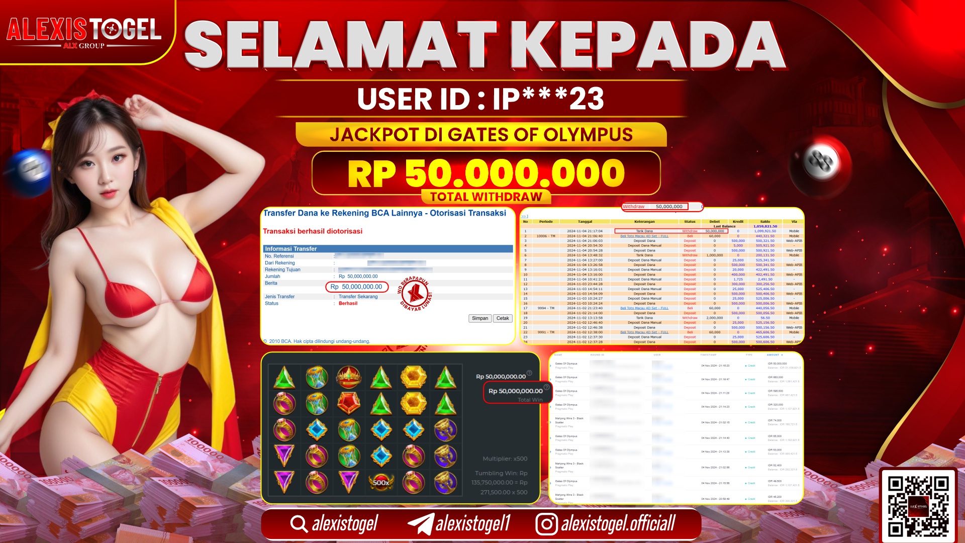 ALEXISTOGEL di SLOT GATES OF OLYMPUS RP.50.000.000 LUNAS