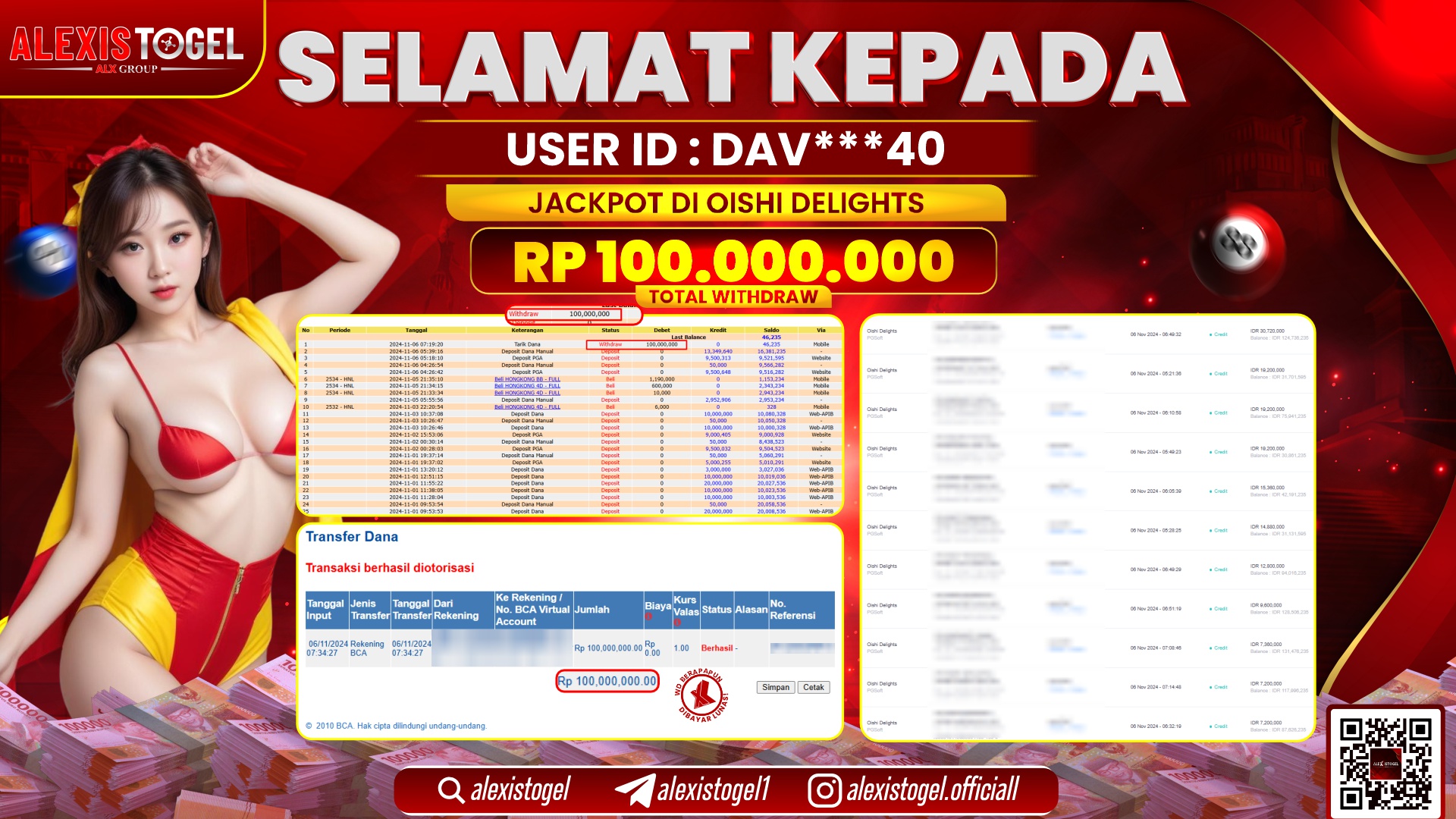 ALEXISTOGEL di SLOT OISHI DELIGHTS RP.100.000.000 LUNAS