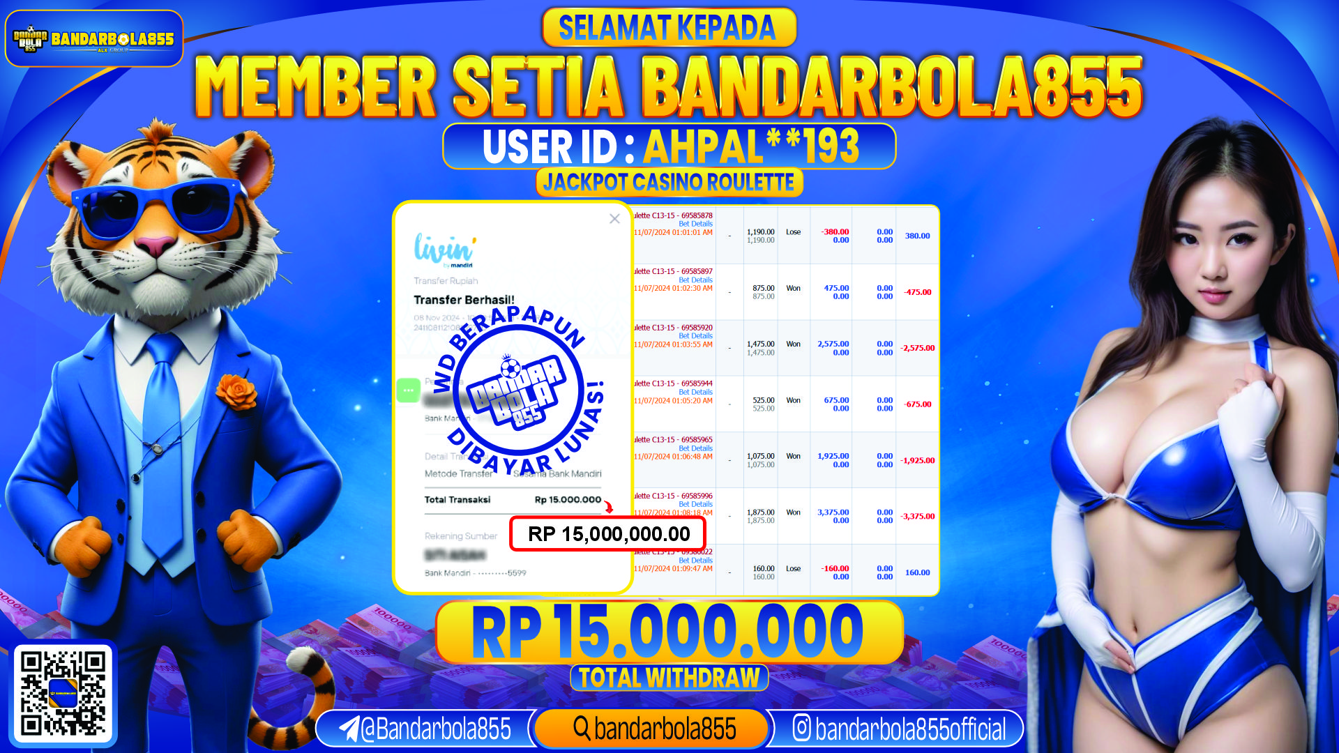 🎖 JACKPOT DI BANDARBOLA855 🎖