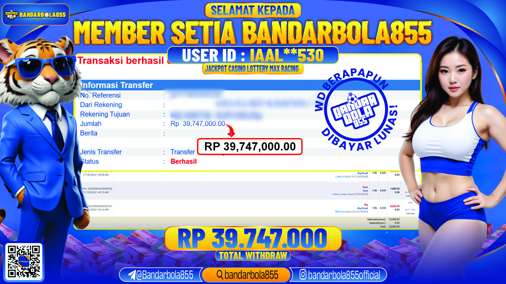 🎖 JACKPOT DI BANDARBOLA855 🎖