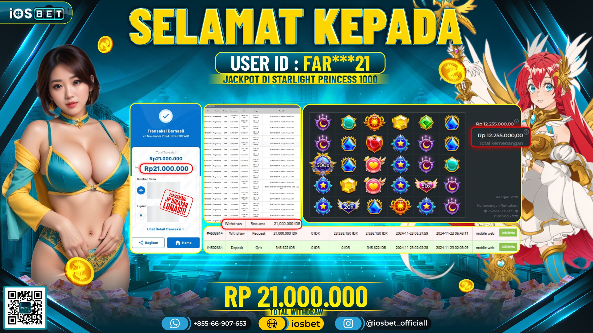 Bukti Pembayaran LUNAS SLOT GAME GACOR Rp.21.000.000,-