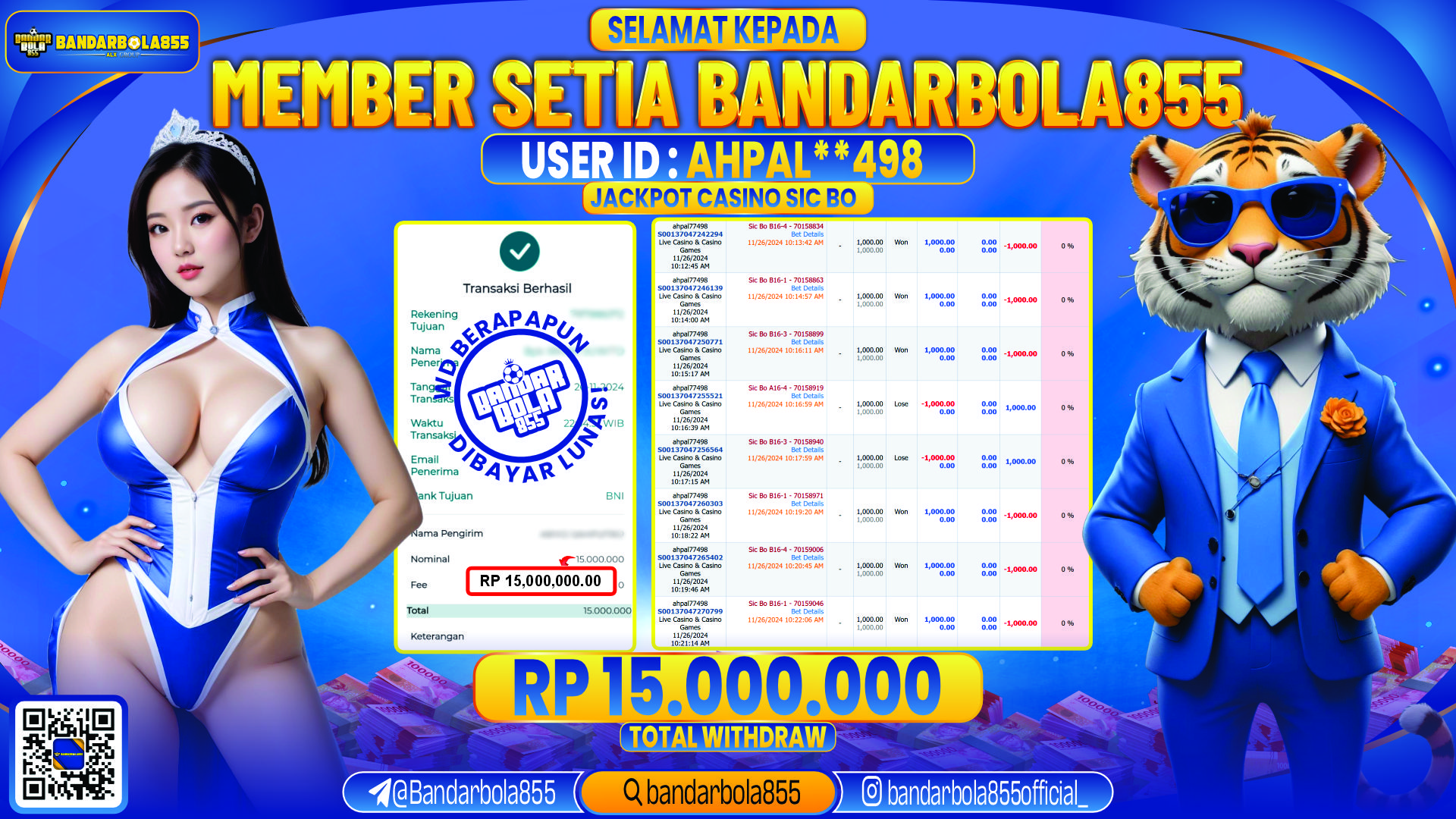 🎖 JACKPOT DI BANDARBOLA855 🎖