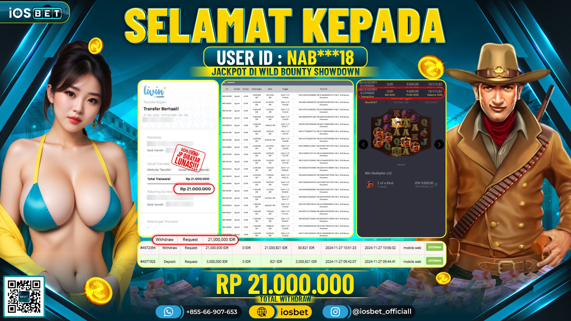 Bukti Pembayaran LUNAS SLOT GAME GACOR Rp.13.000.000