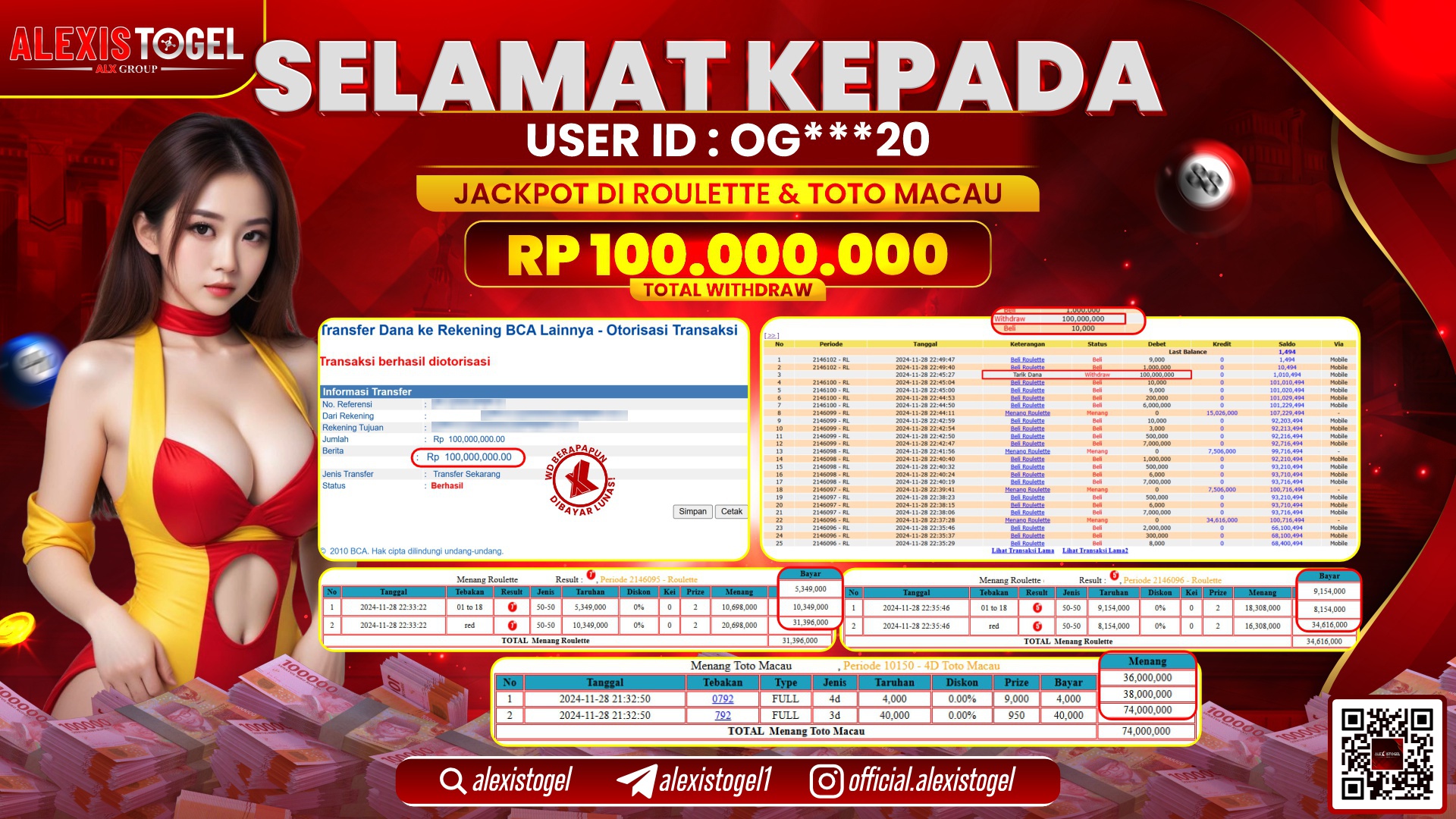 ALEXISTOGEL di TOGEL TOTOMACAU POOLS RP.100.000.000 LUNAS